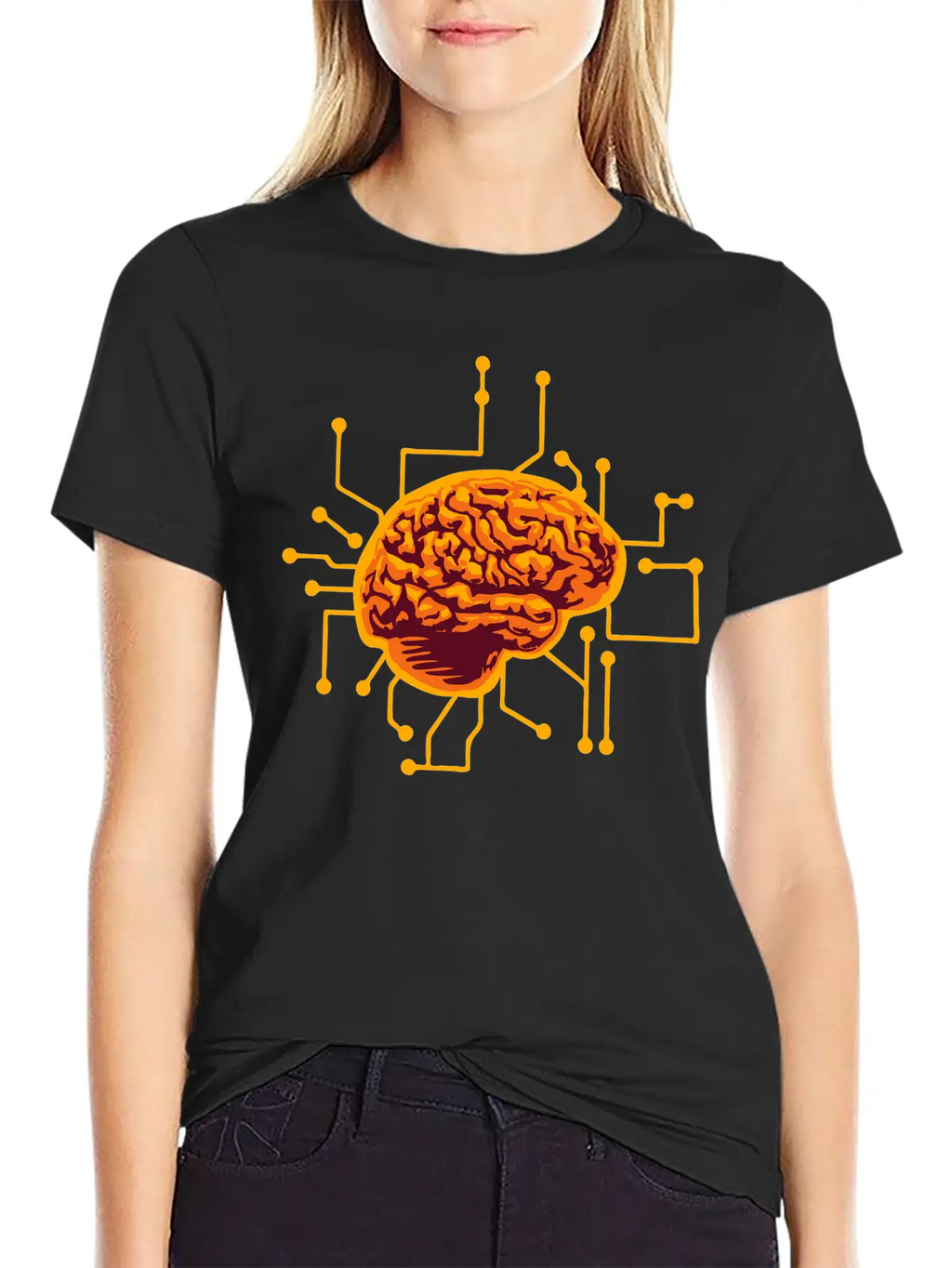 Connecting Thinking Brain Power Plug Electronicall Timeless Short Sleeve Tee – Comfy And Minimalist Design