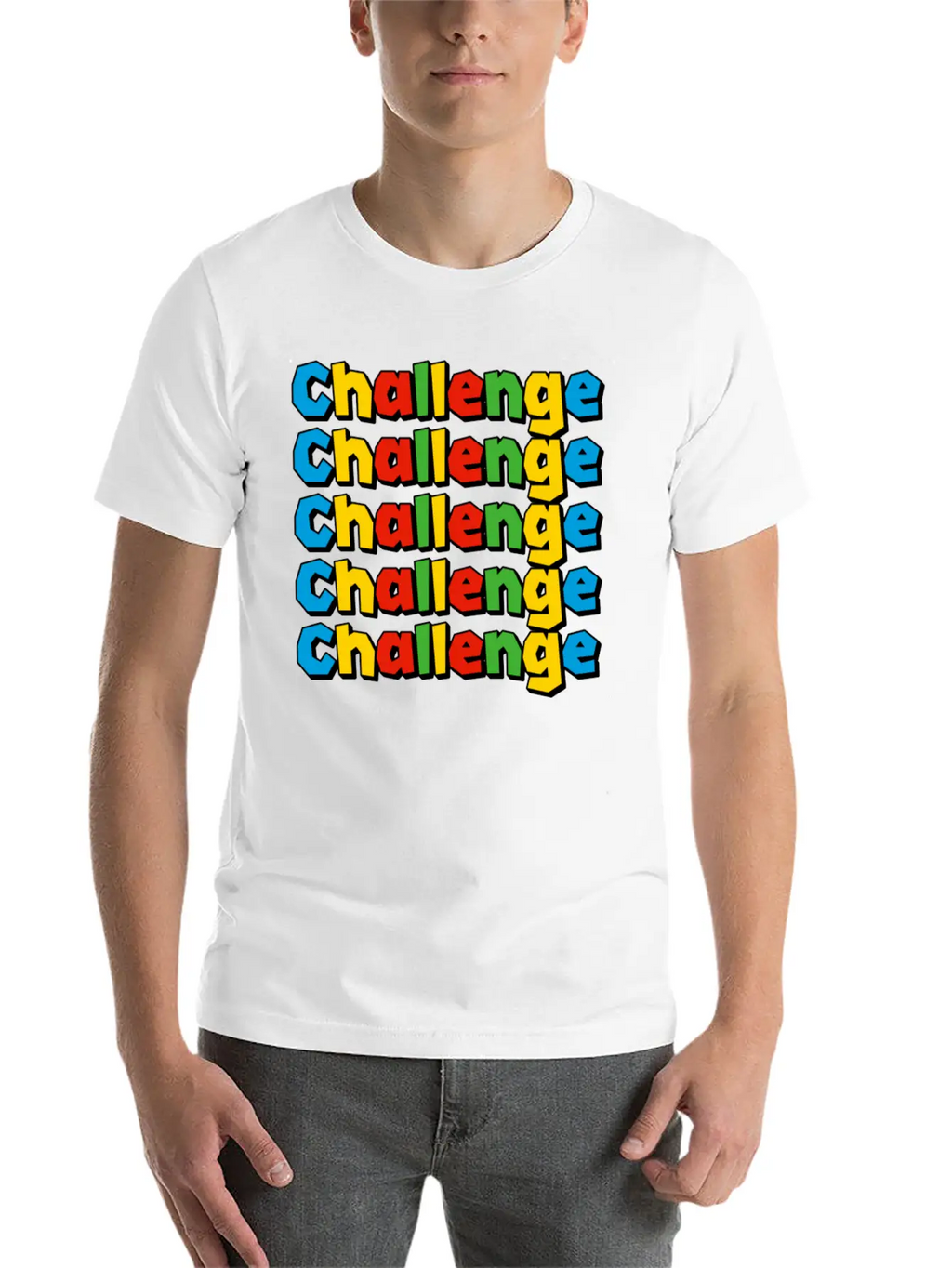 Conquer The Challenge – Motivational Design Timeless Short Sleeve Tee – Comfy And Minimalist Design