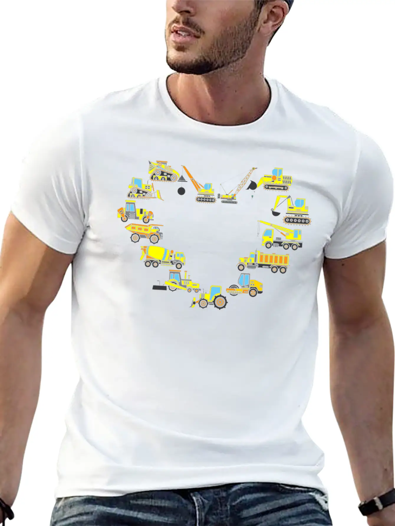 Construction Truck Gift Idea Handy Man C Timeless Short Sleeve Tee – Comfy And Minimalist Design