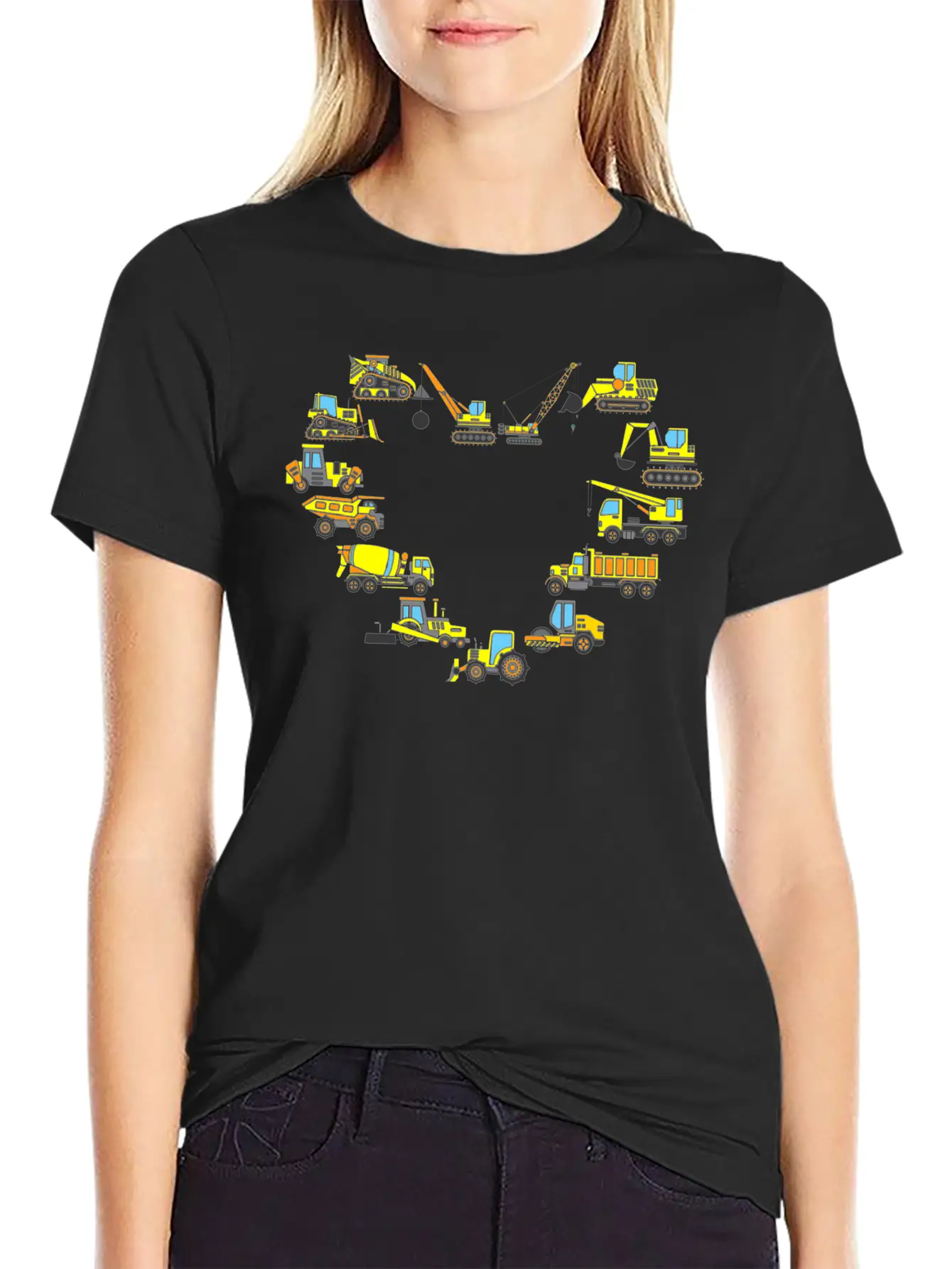 Construction Truck Gift Idea Handy Man C Timeless Short Sleeve Tee – Comfy And Minimalist Design
