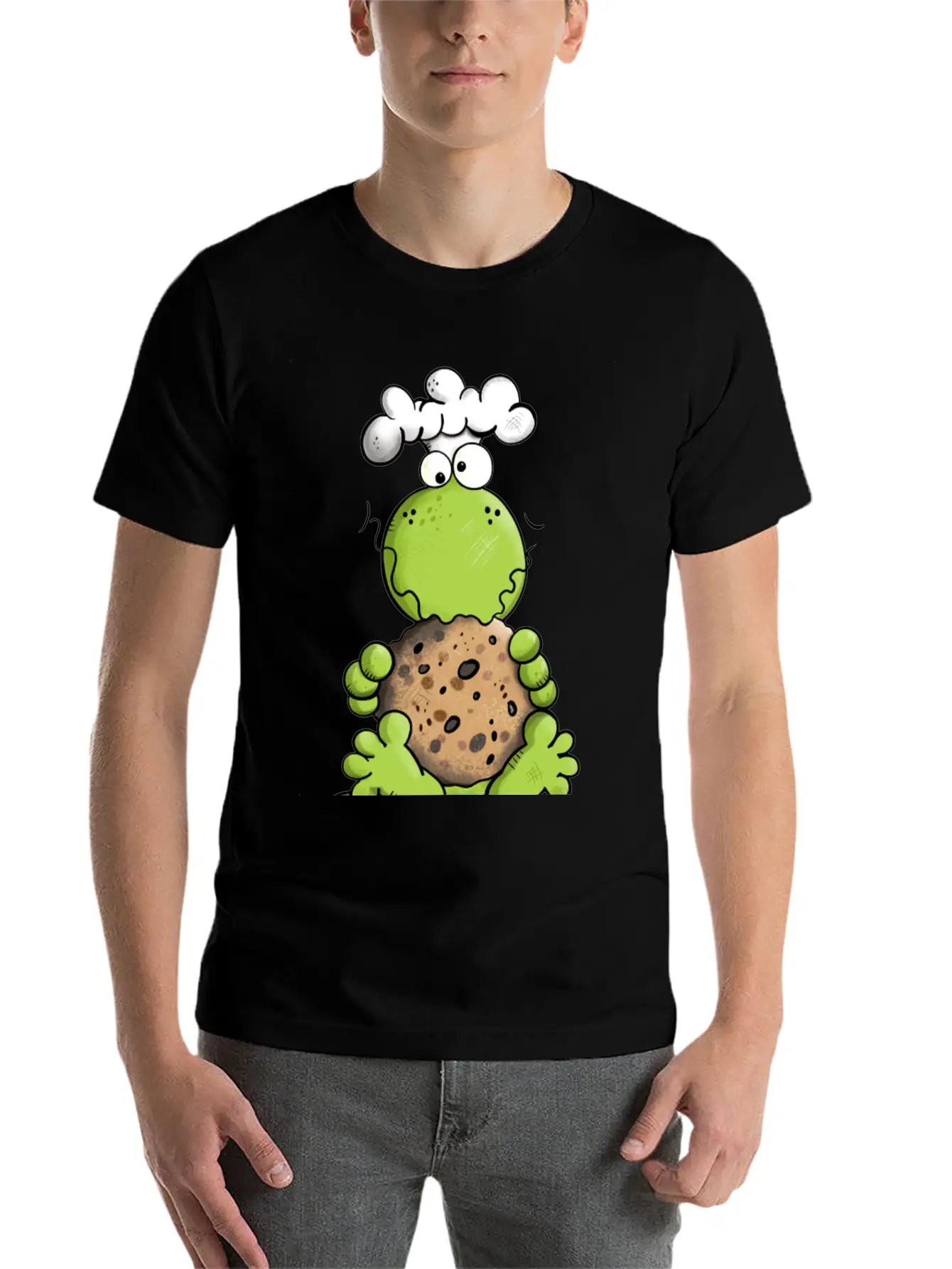 Cookie Frog - Cookies - Baker - Comic - Gift - Fun Relaxed Everyday Tee – Lightweight And Durable Cotton