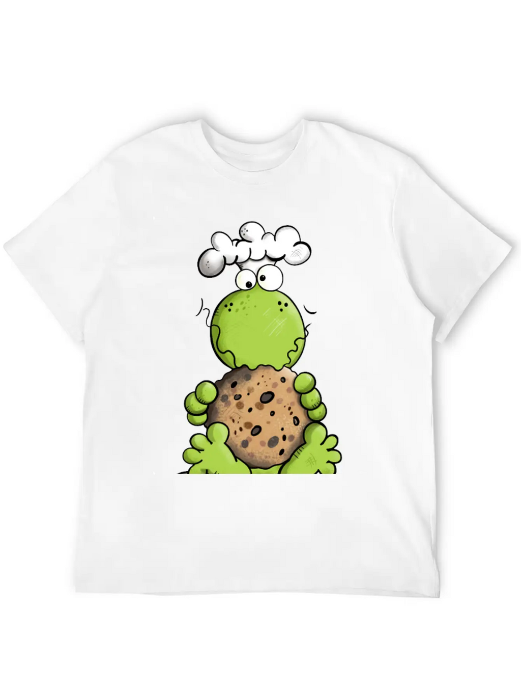 Cookie Frog - Cookies - Baker - Comic - Gift - Fun Relaxed Everyday Tee – Lightweight And Durable Cotton