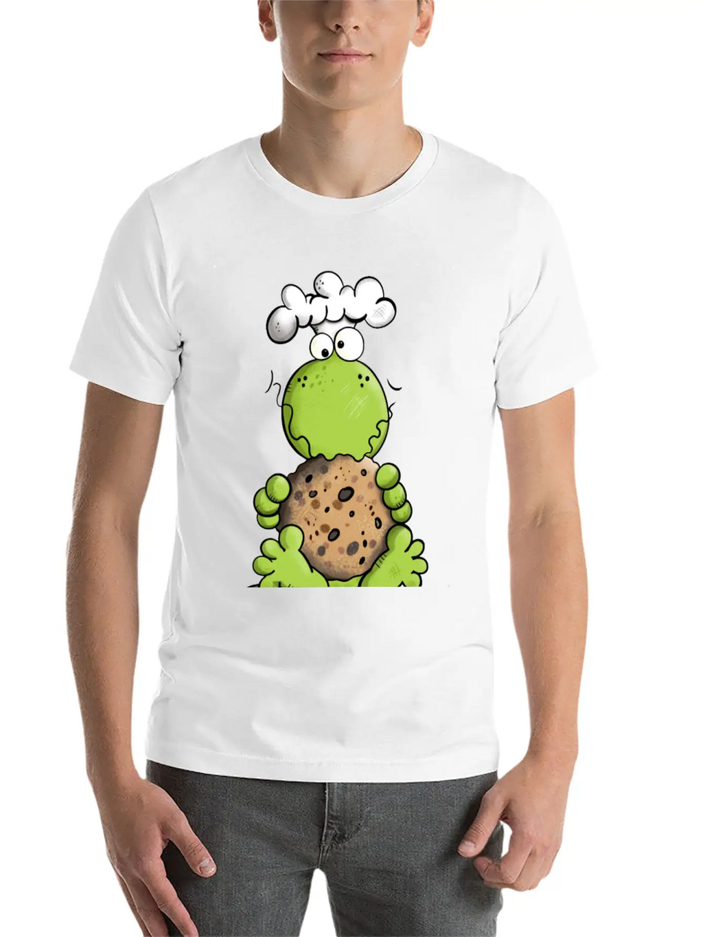 Cookie Frog - Cookies - Baker - Comic - Gift - Fun Relaxed Everyday Tee – Lightweight And Durable Cotton