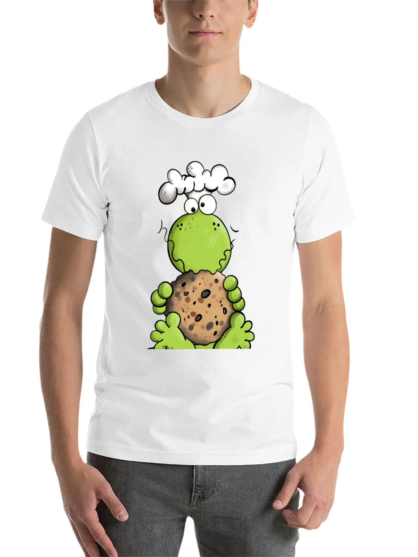 Cookie Frog - Cookies - Baker - Comic - Gift - Fun Relaxed Everyday Tee – Lightweight And Durable Cotton