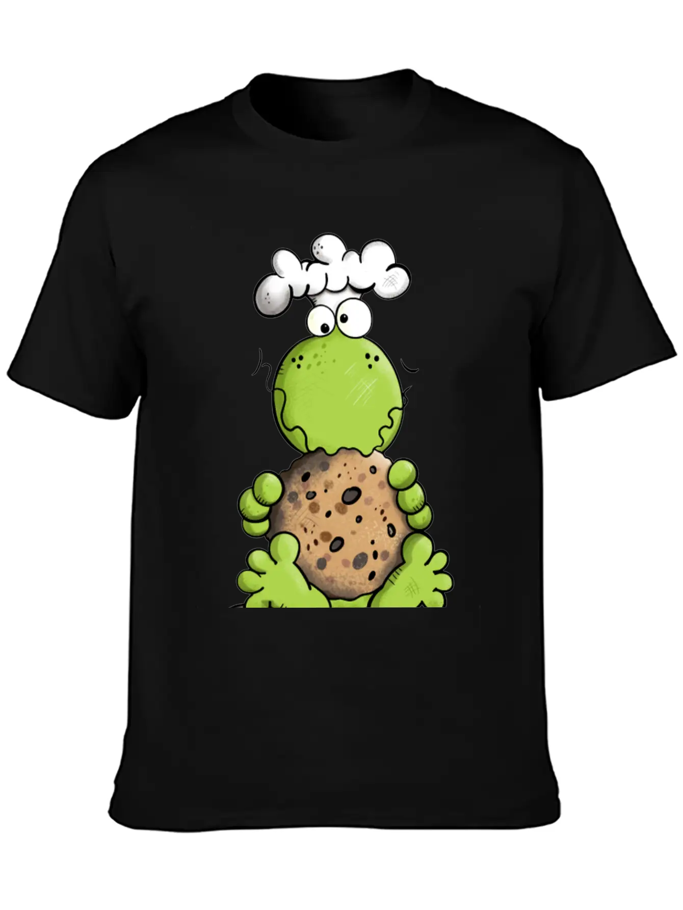 Cookie Frog - Cookies - Baker - Comic - Gift - Fun Relaxed Everyday Tee – Lightweight And Durable Cotton