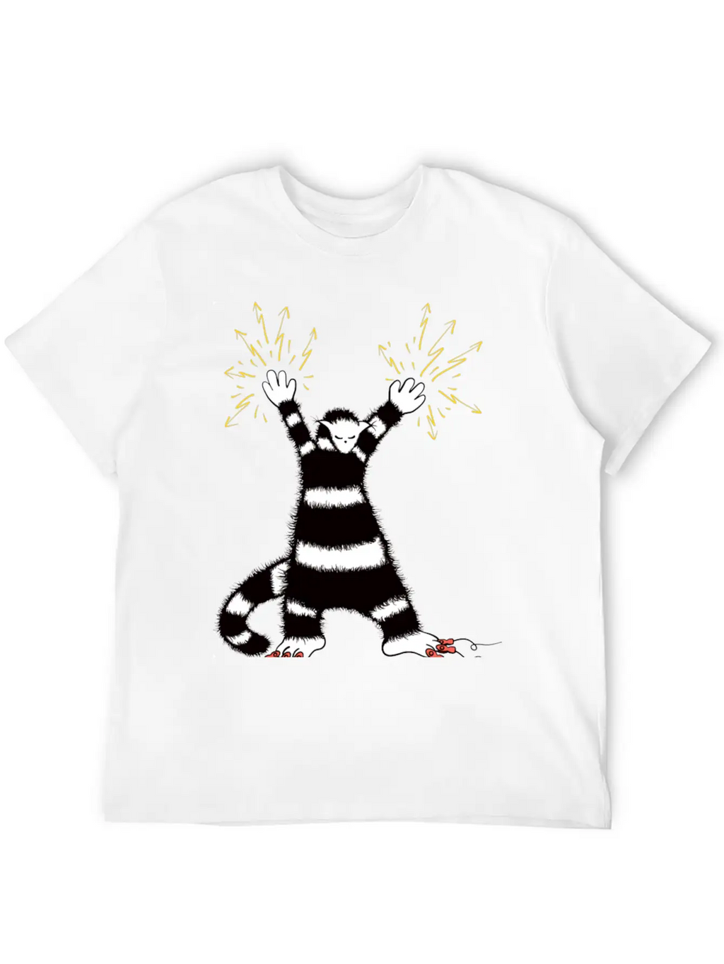 Cool Cute Weird Electro Cat Character Classic Cotton Tee – Unisex Comfort For Any Season