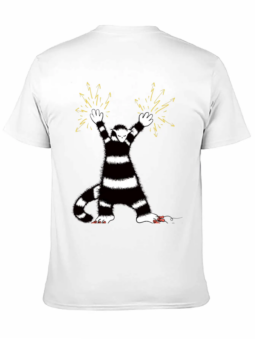 Cool Cute Weird Electro Cat Character Classic Cotton Tee – Unisex Comfort For Any Season