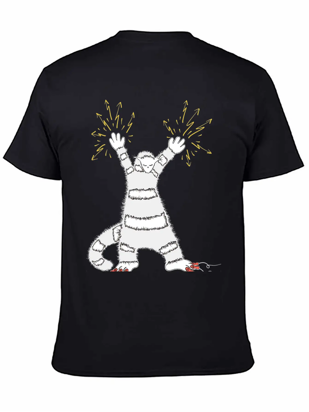 Cool Cute Weird Electro Cat Character Classic Cotton Tee – Unisex Comfort For Any Season