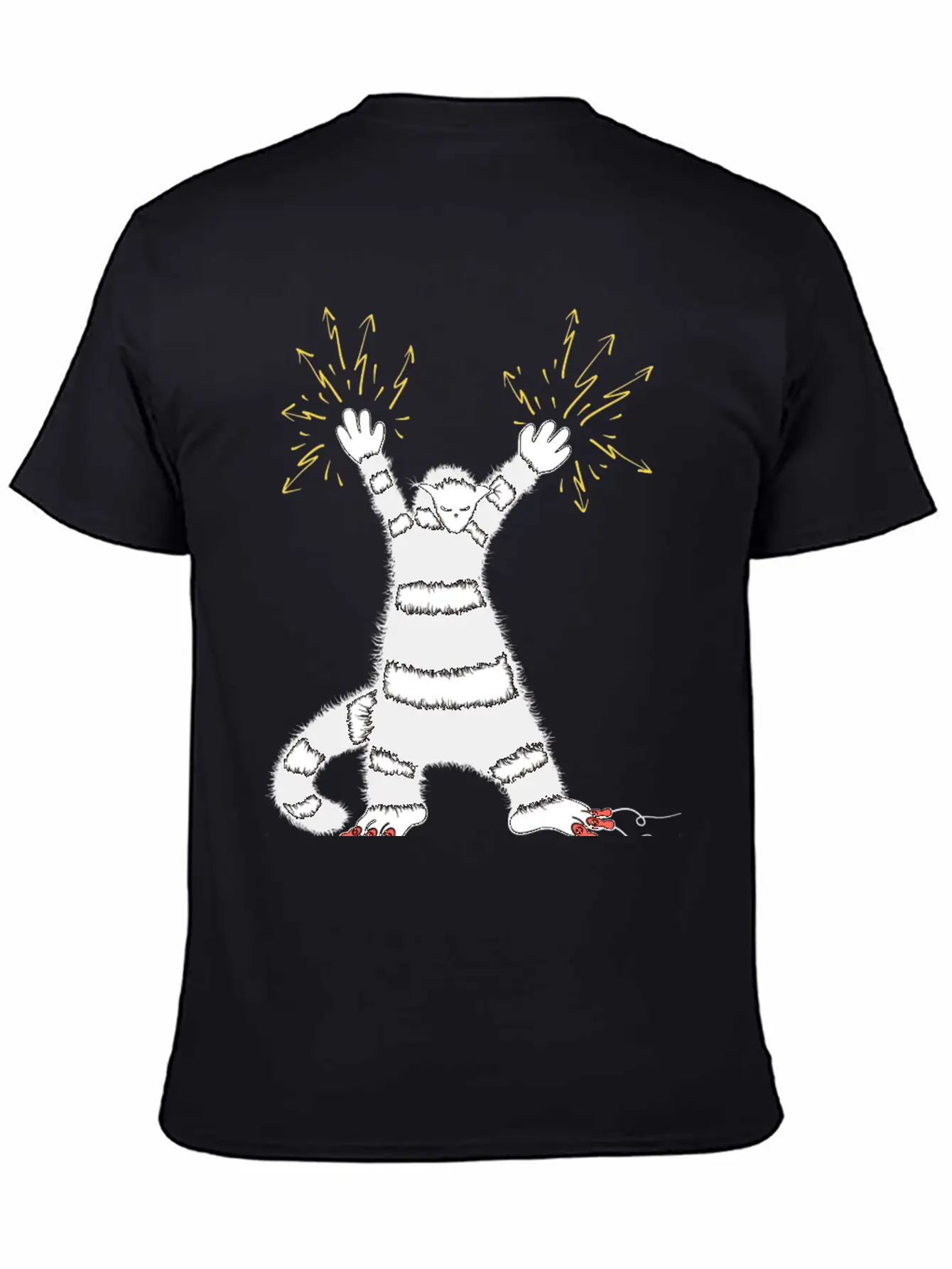 Cool Cute Weird Electro Cat Character Classic Cotton Tee – Unisex Comfort For Any Season