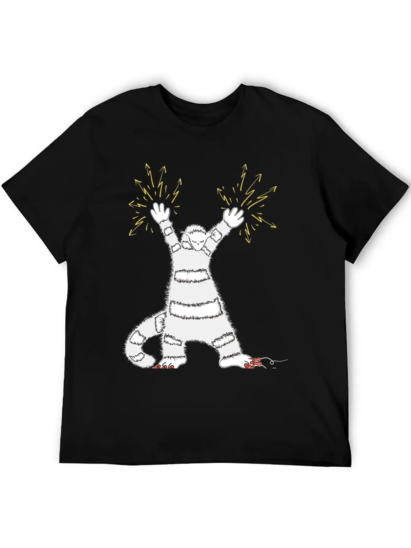 Cool Cute Weird Electro Cat Character Classic Cotton Tee – Unisex Comfort For Any Season
