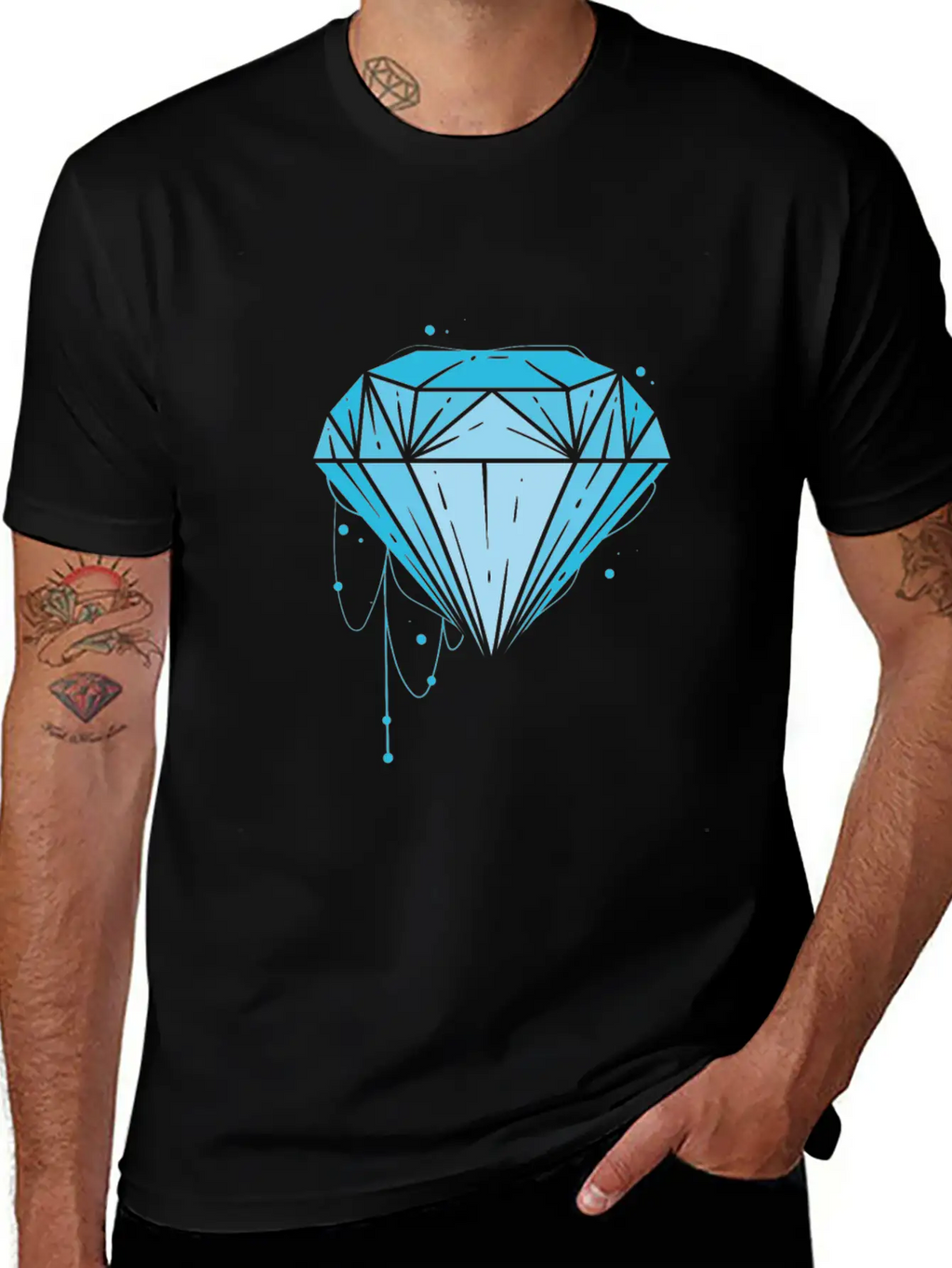 Cool Diamond Shape Jewellery Sparkle Classic Cotton Tee – Unisex Comfort For Any Season