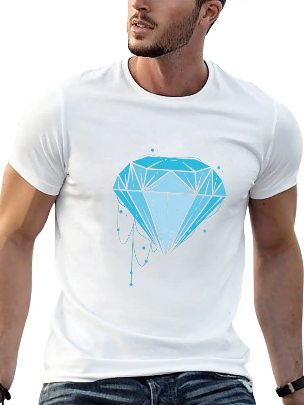 Cool Diamond Shape Jewellery Sparkle Classic Cotton Tee – Unisex Comfort For Any Season