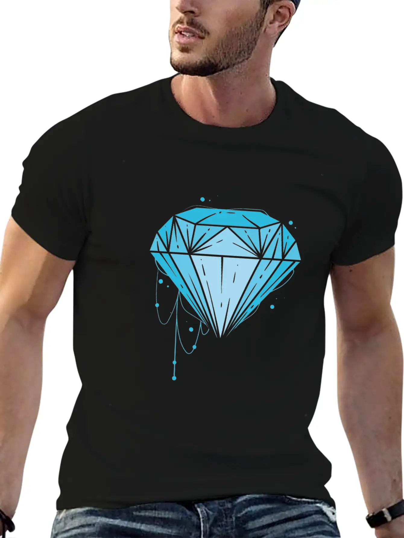 Cool Diamond Shape Jewellery Sparkle Classic Cotton Tee – Unisex Comfort For Any Season