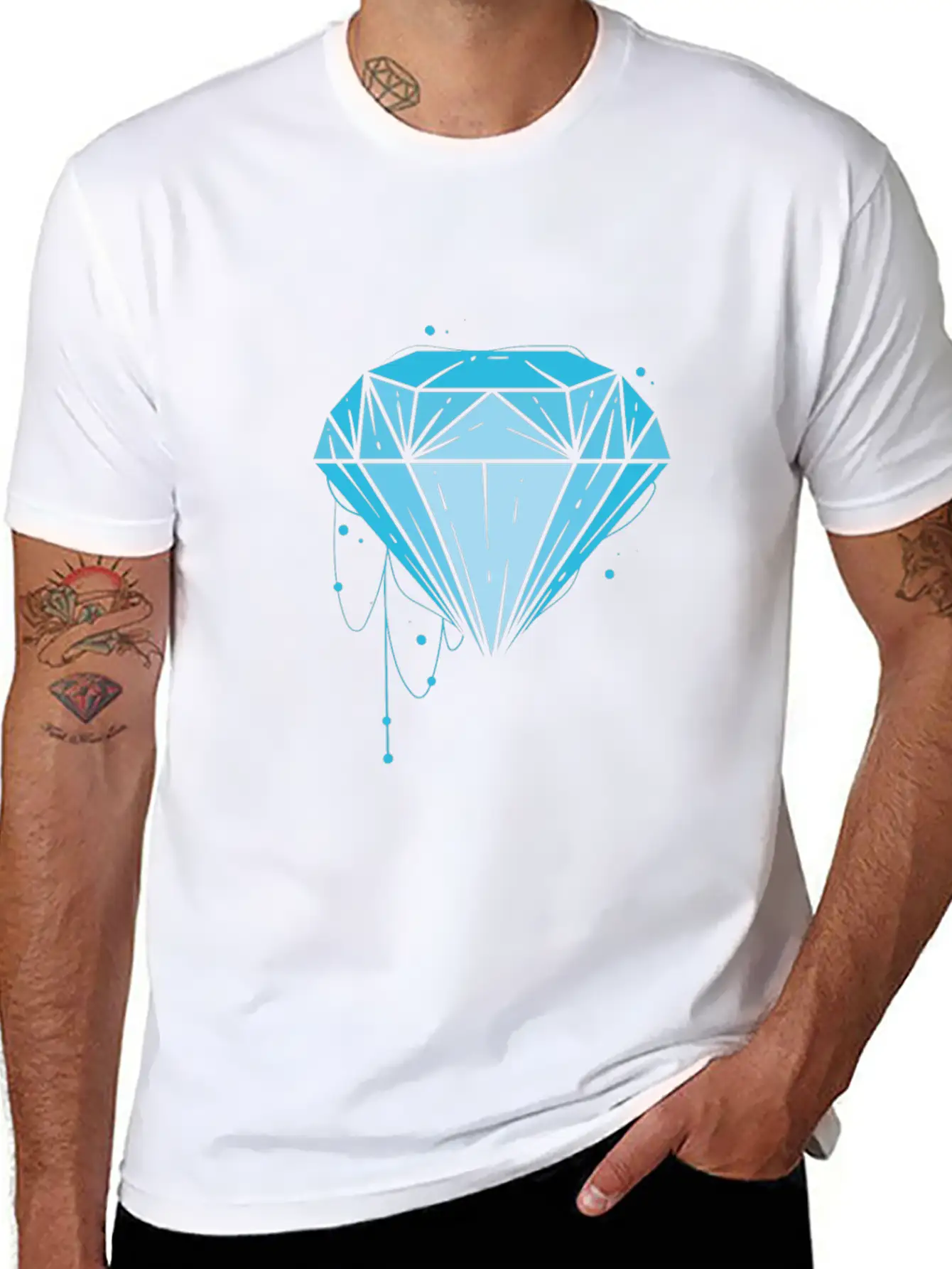 Cool Diamond Shape Jewellery Sparkle Classic Cotton Tee – Unisex Comfort For Any Season