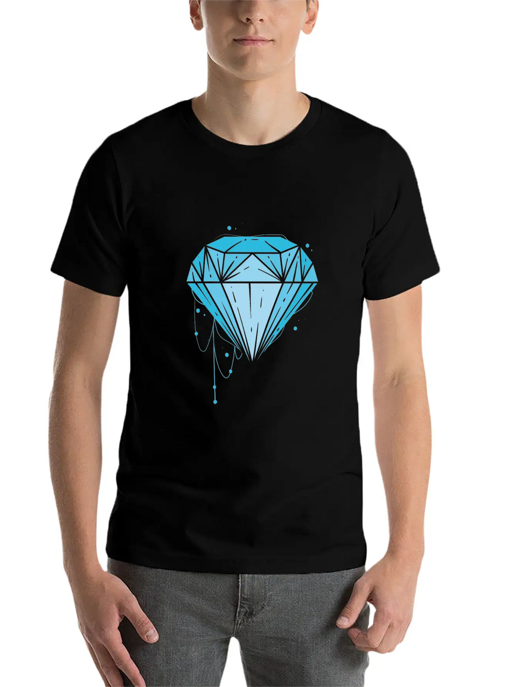 Cool Diamond Shape Jewellery Sparkle Classic Cotton Tee – Unisex Comfort For Any Season