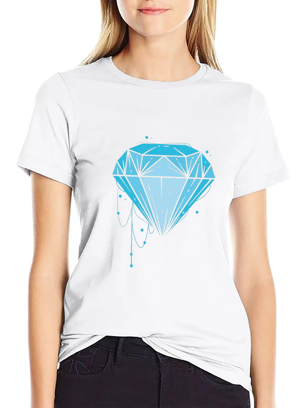 Cool Diamond Shape Jewellery Sparkle Classic Cotton Tee – Unisex Comfort For Any Season