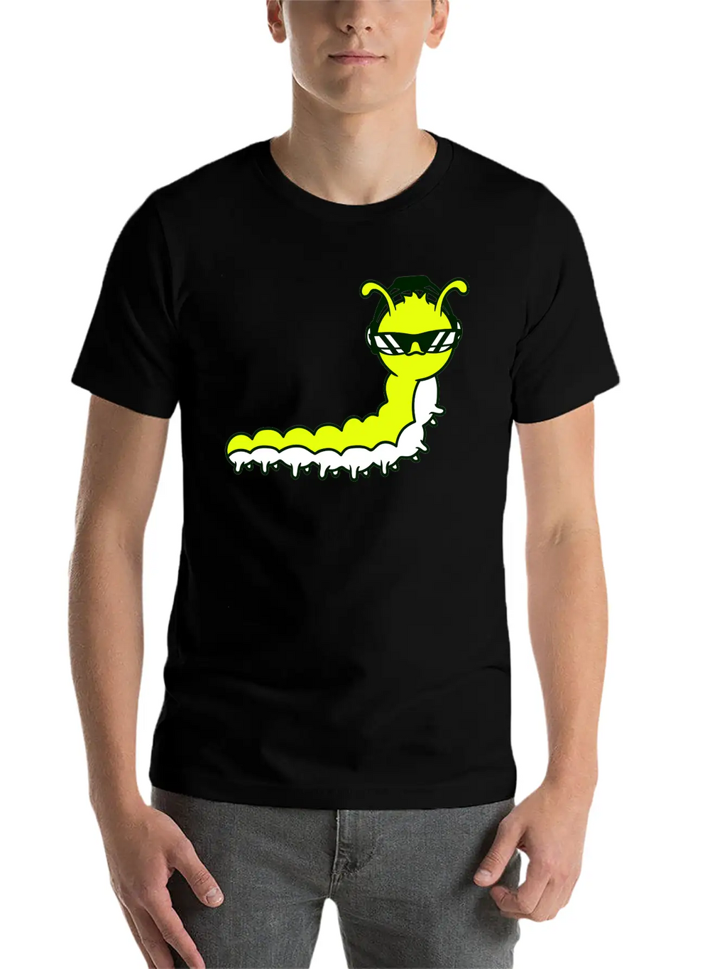 Cool DJ Caterpillar Comic Music Club Party Drawing Relaxed Everyday Tee – Lightweight And Durable Cotton