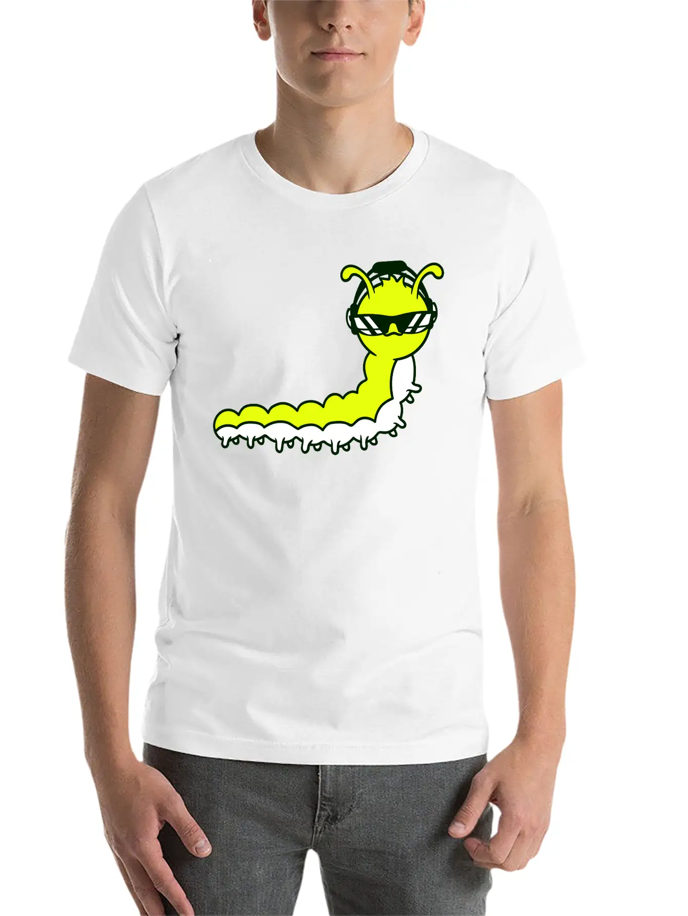 Cool DJ Caterpillar Comic Music Club Party Drawing Relaxed Everyday Tee – Lightweight And Durable Cotton