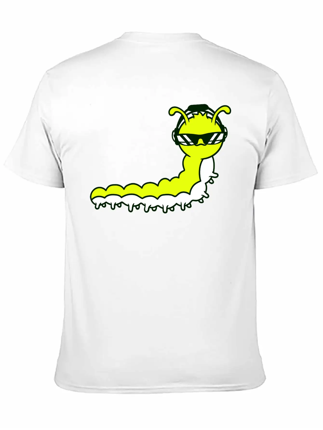 Cool DJ Caterpillar Comic Music Club Party Drawing Relaxed Everyday Tee – Lightweight And Durable Cotton