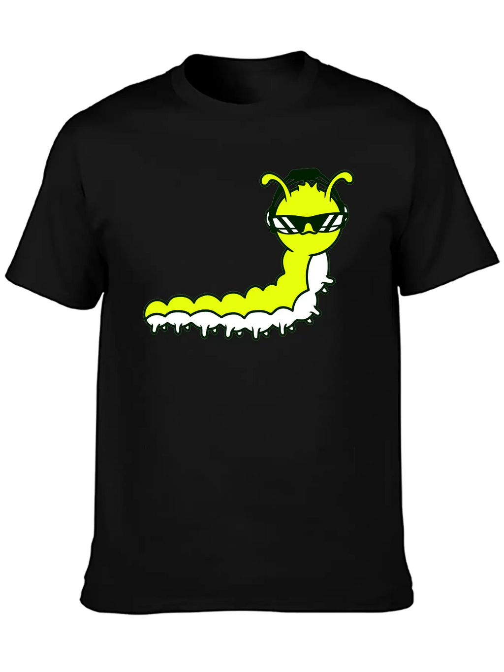 Cool DJ Caterpillar Comic Music Club Party Drawing Relaxed Everyday Tee – Lightweight And Durable Cotton