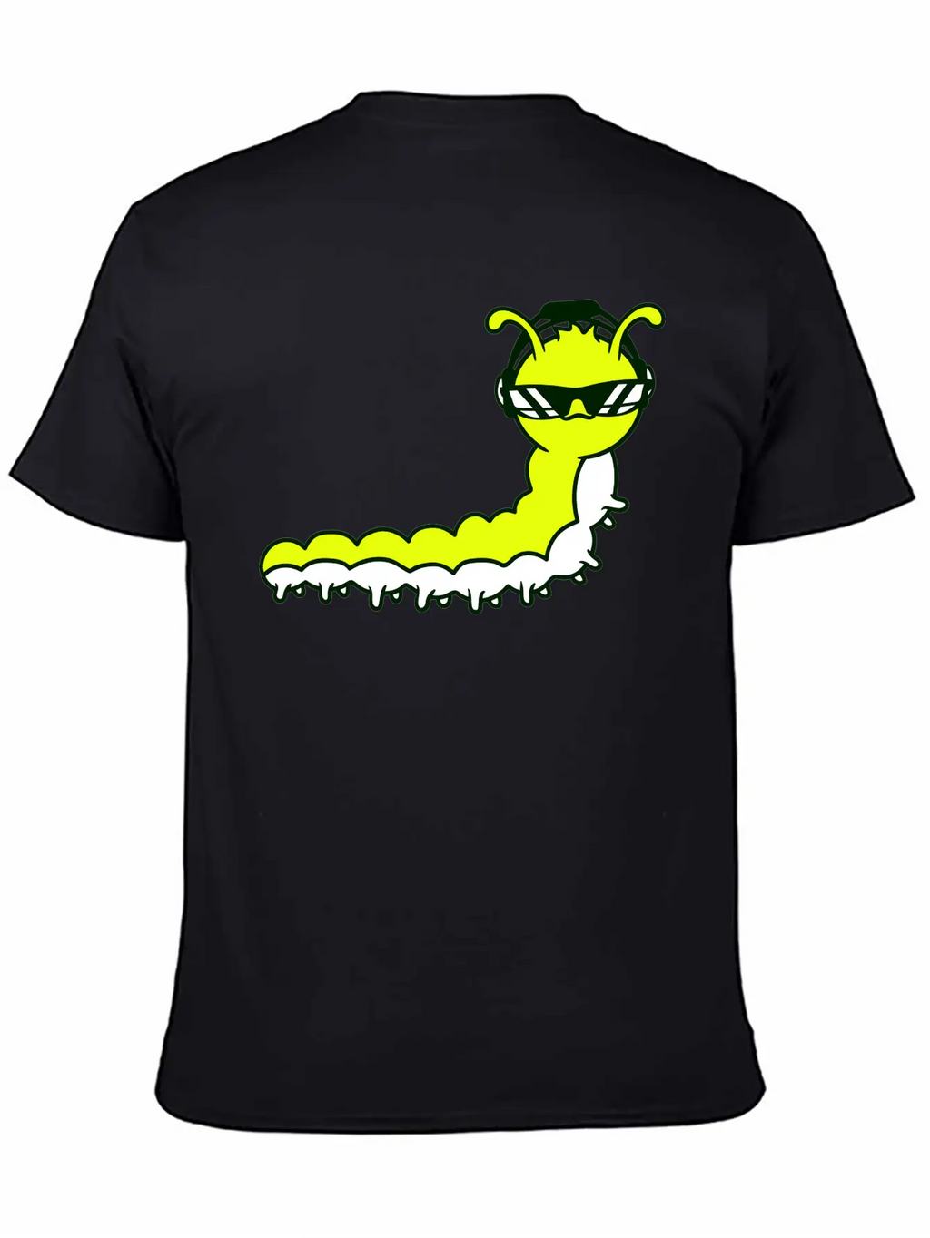 Cool DJ Caterpillar Comic Music Club Party Drawing Relaxed Everyday Tee – Lightweight And Durable Cotton