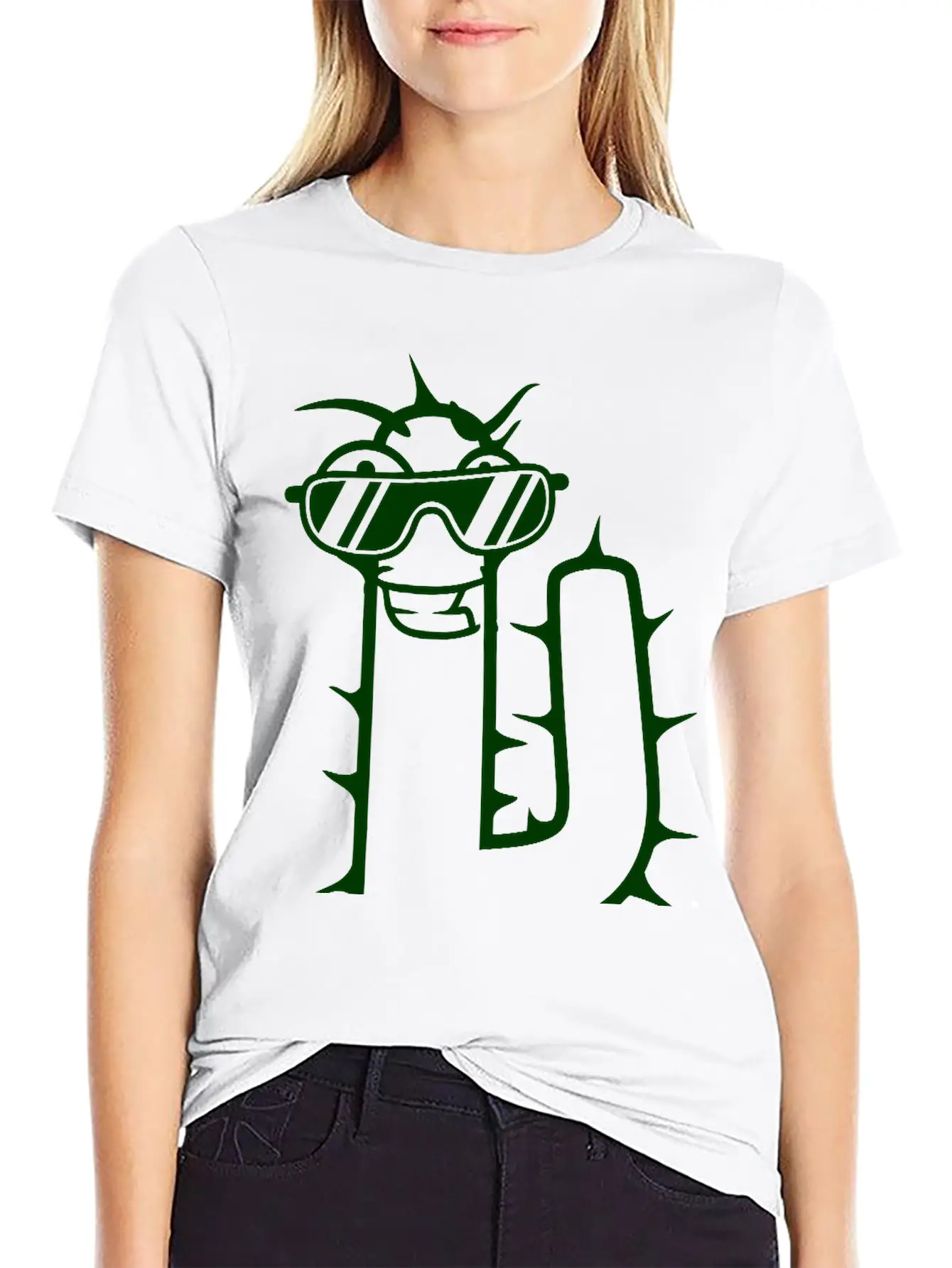 Cool DJ Desert Cactus Sunglasses Funny Music Party Classic Cotton Tee – Unisex Comfort For Any Season