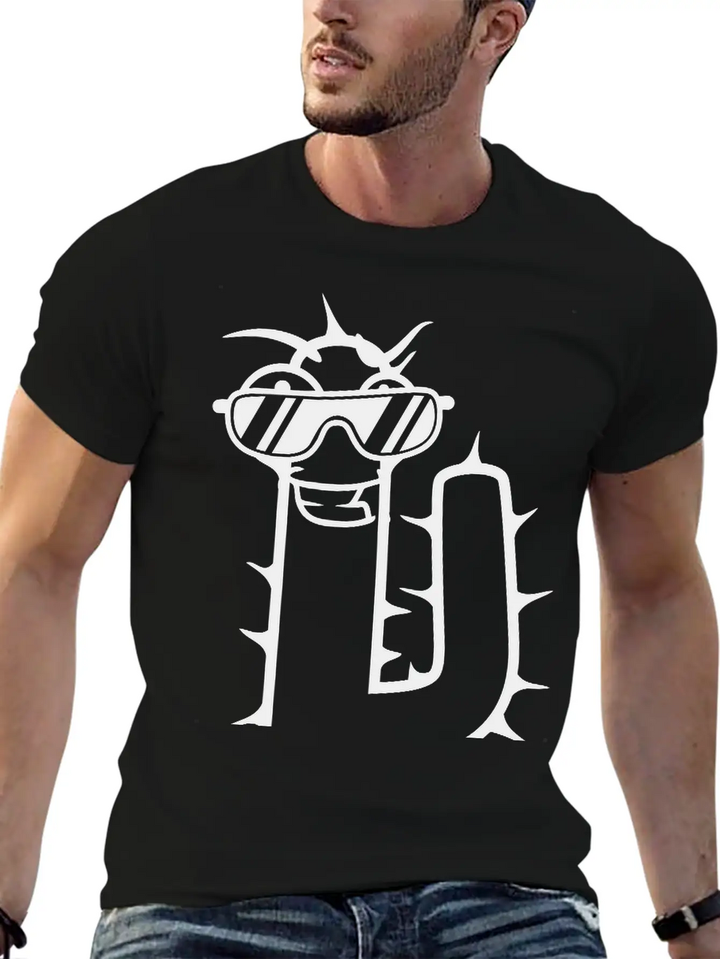 Cool DJ Desert Cactus Sunglasses Funny Music Party Classic Cotton Tee – Unisex Comfort For Any Season
