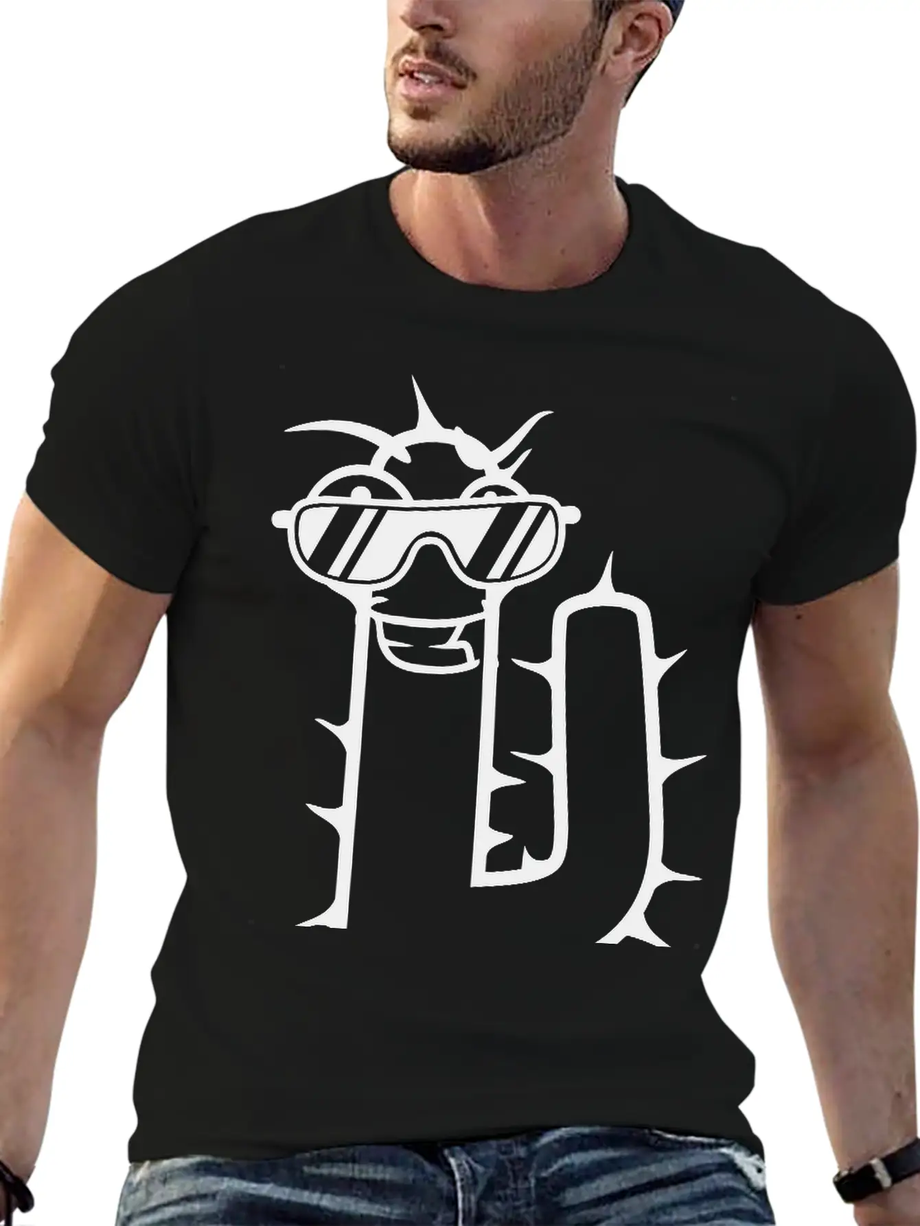 Cool DJ Desert Cactus Sunglasses Funny Music Party Classic Cotton Tee – Unisex Comfort For Any Season