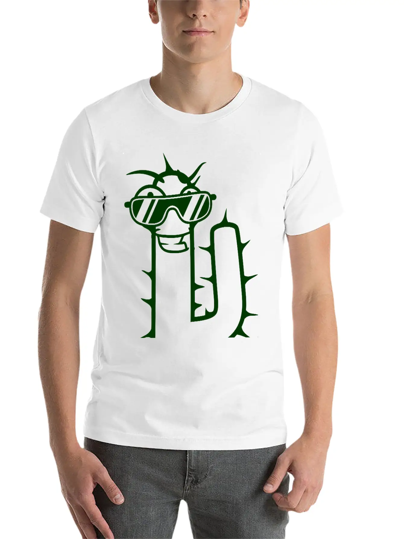 Cool DJ Desert Cactus Sunglasses Funny Music Party Classic Cotton Tee – Unisex Comfort For Any Season