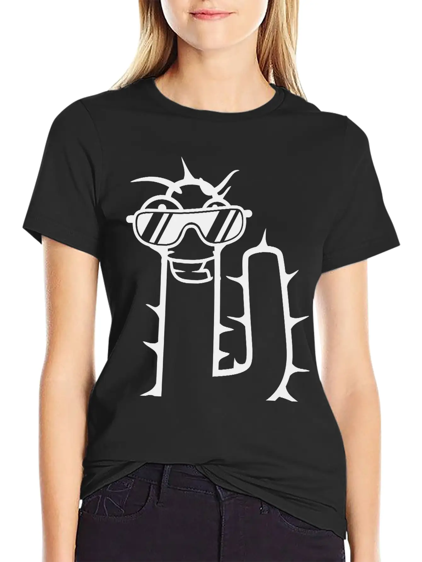 Cool DJ Desert Cactus Sunglasses Funny Music Party Classic Cotton Tee – Unisex Comfort For Any Season