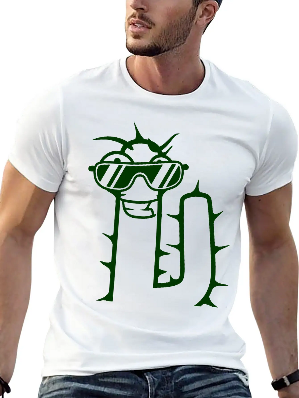Cool DJ Desert Cactus Sunglasses Funny Music Party Classic Cotton Tee – Unisex Comfort For Any Season