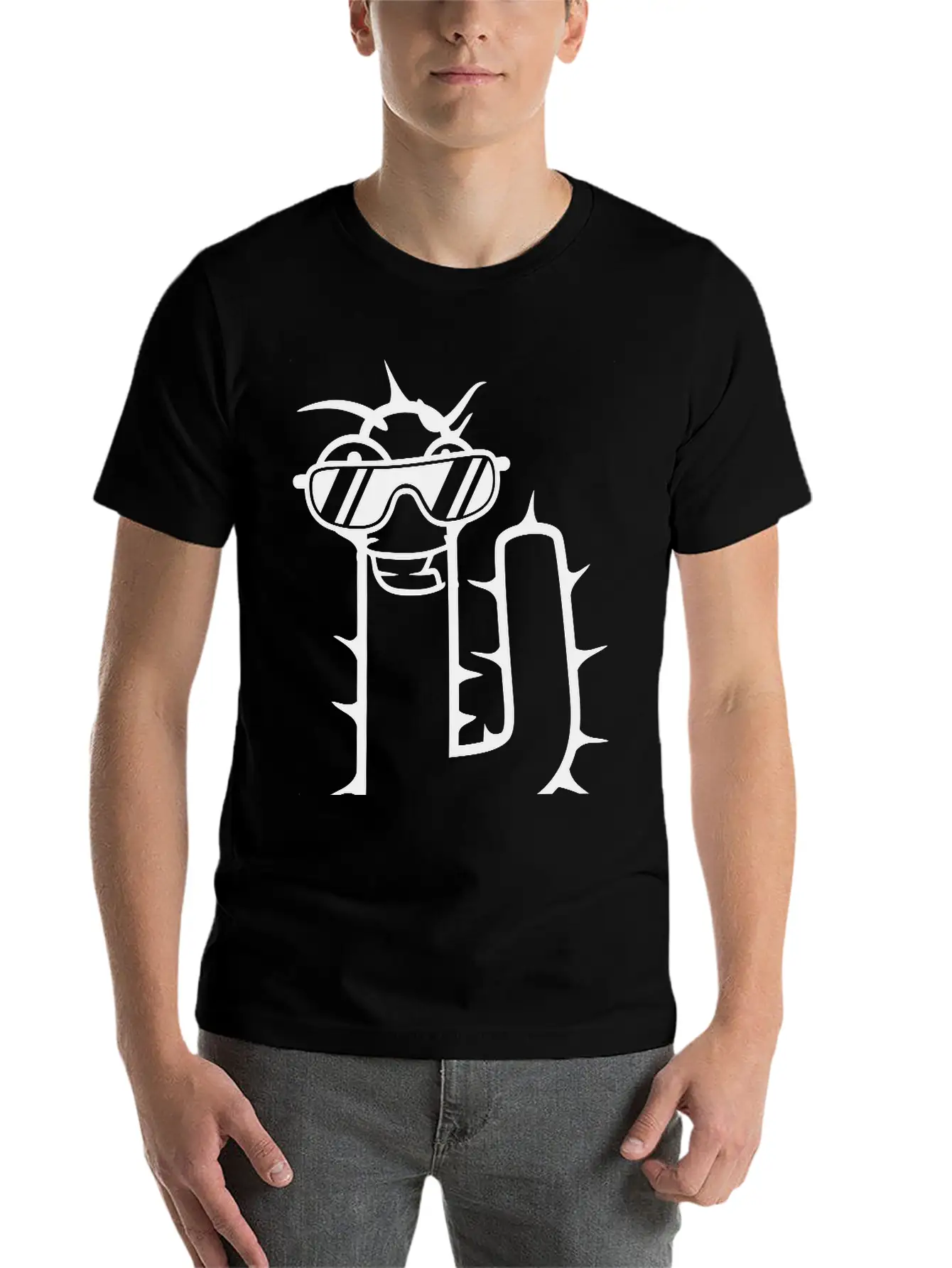 Cool DJ Desert Cactus Sunglasses Funny Music Party Classic Cotton Tee – Unisex Comfort For Any Season