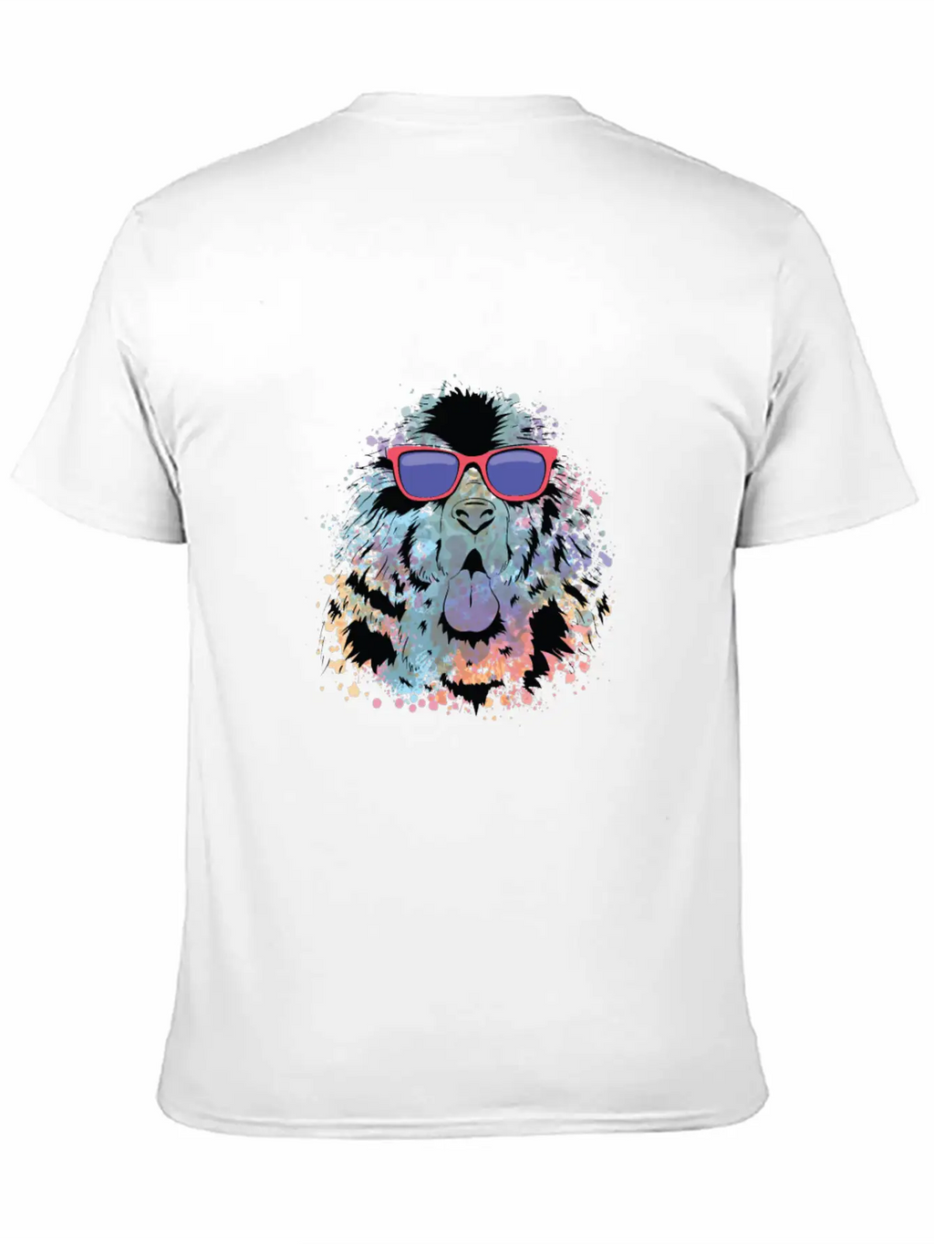 Cool Dog Tshirt Dog With Sunglasses Colorful Relaxed Everyday Tee – Lightweight And Durable Cotton