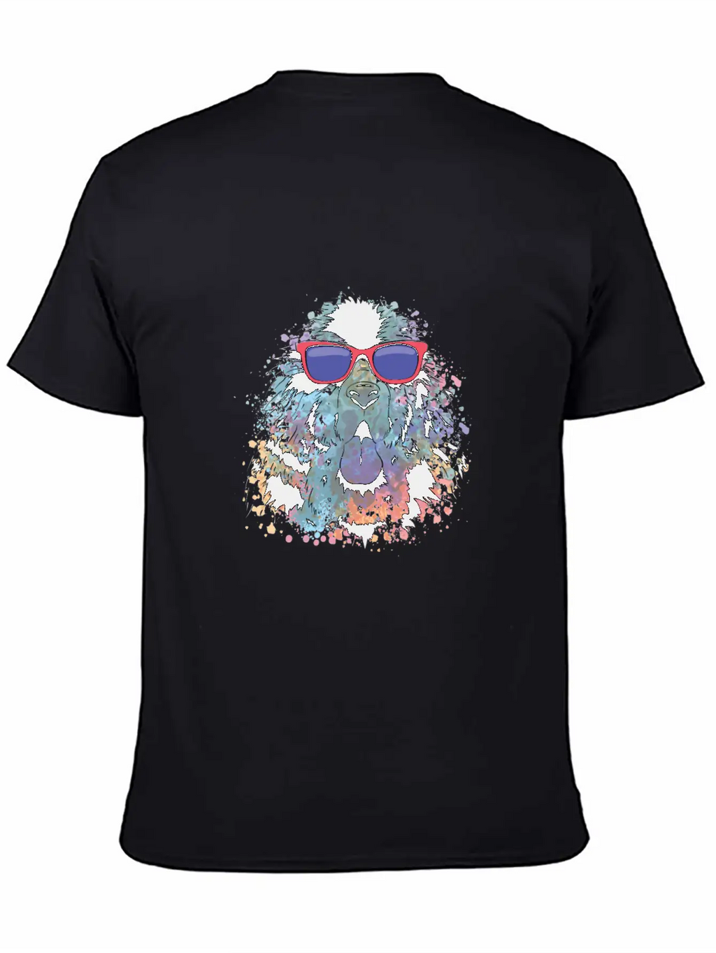 Cool Dog Tshirt Dog With Sunglasses Colorful Relaxed Everyday Tee – Lightweight And Durable Cotton
