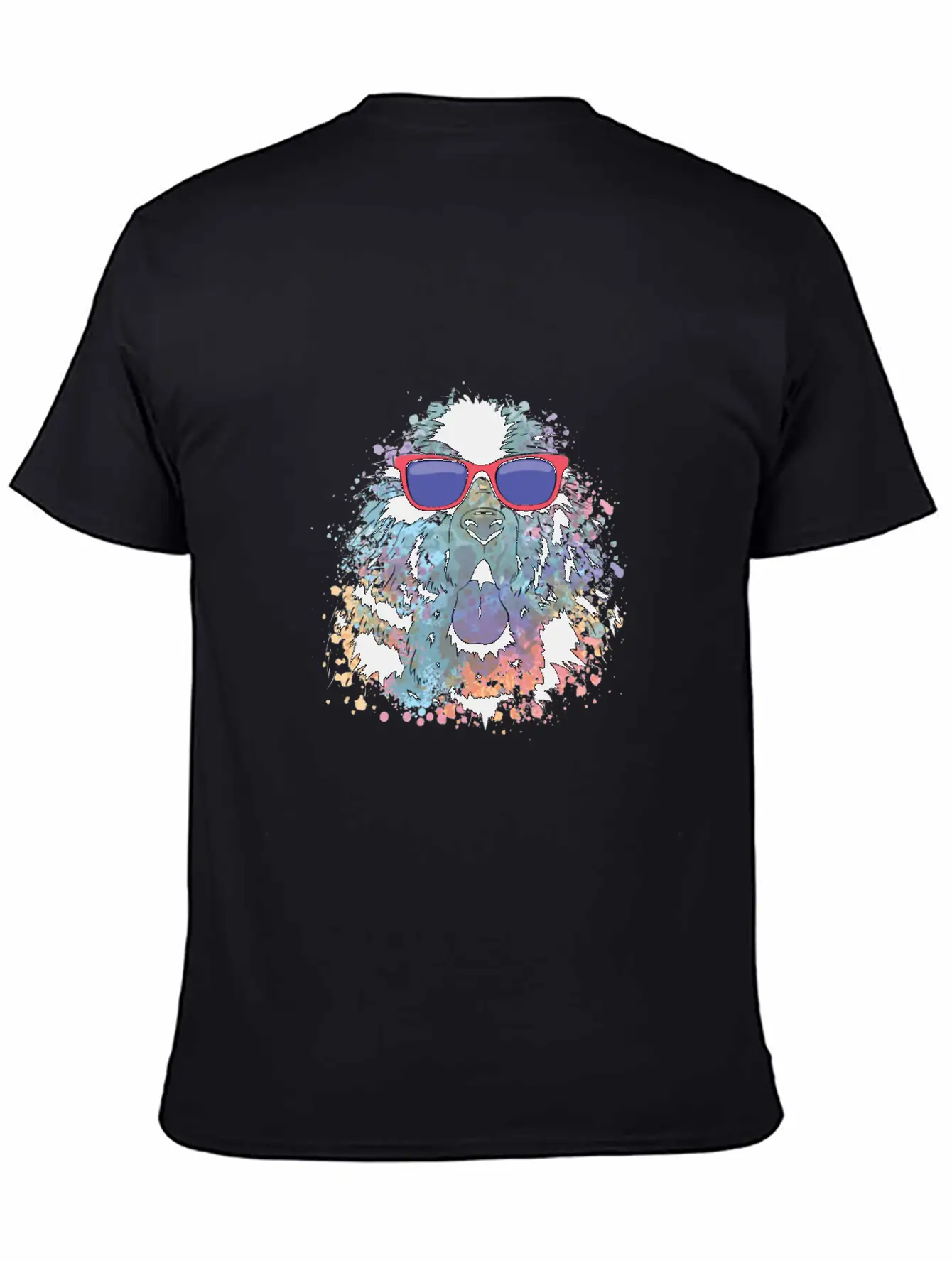 Cool Dog Tshirt Dog With Sunglasses Colorful Relaxed Everyday Tee – Lightweight And Durable Cotton