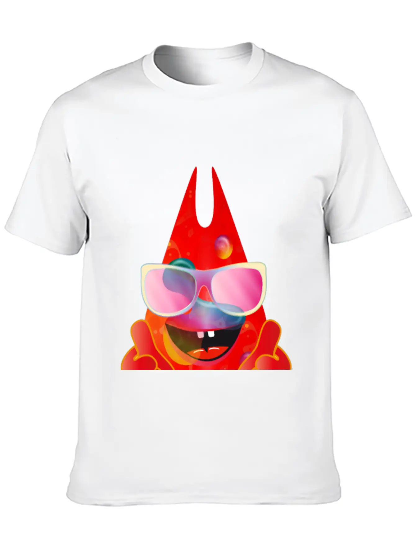 Cool Laughing Lava Lamp Devil With Sunglasses Timeless Short Sleeve Tee – Comfy And Minimalist Design