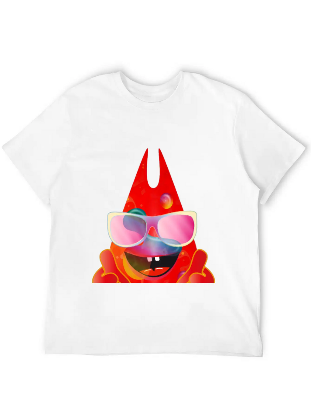 Cool Laughing Lava Lamp Devil With Sunglasses Timeless Short Sleeve Tee – Comfy And Minimalist Design
