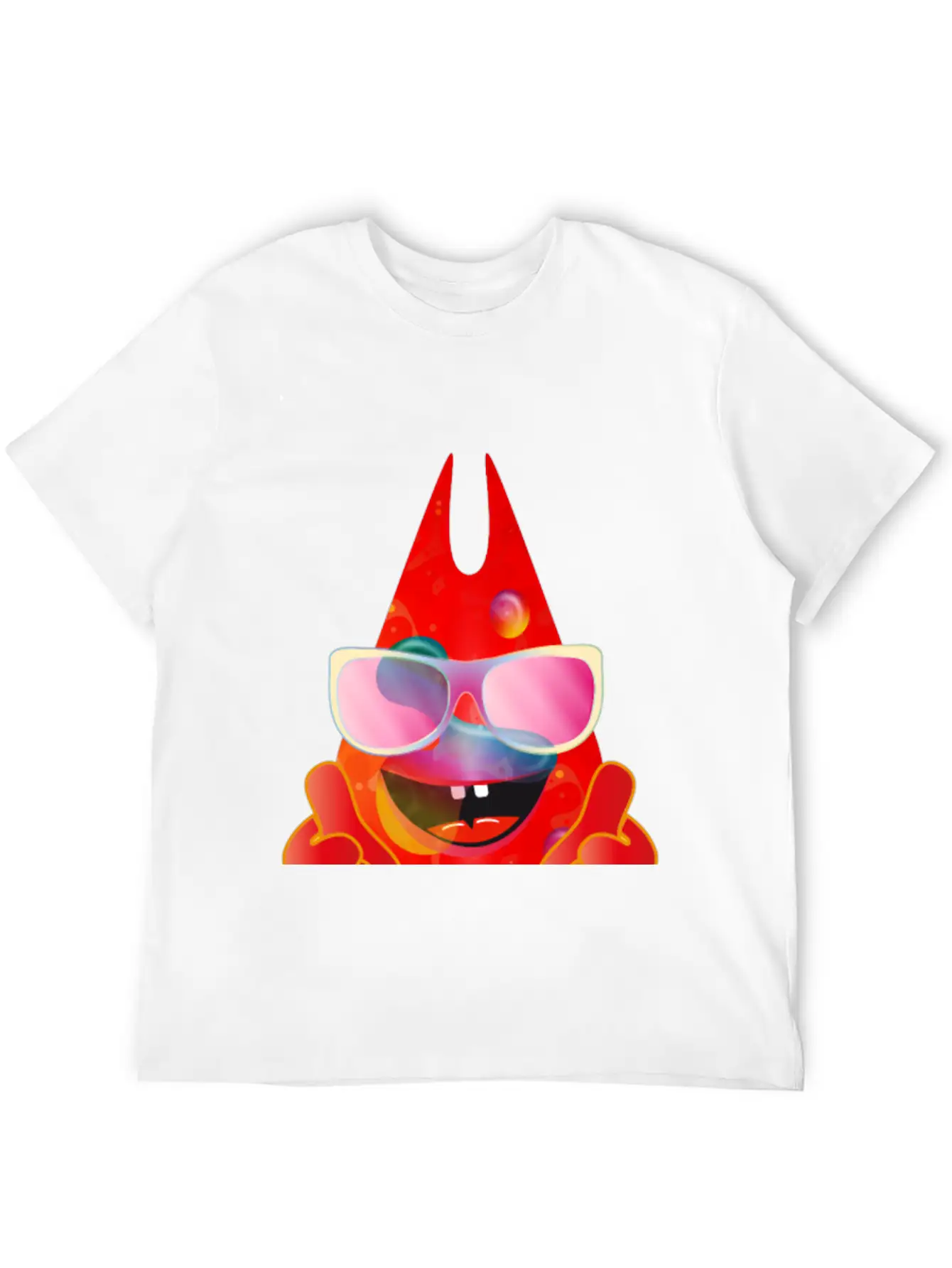 Cool Laughing Lava Lamp Devil With Sunglasses Timeless Short Sleeve Tee – Comfy And Minimalist Design