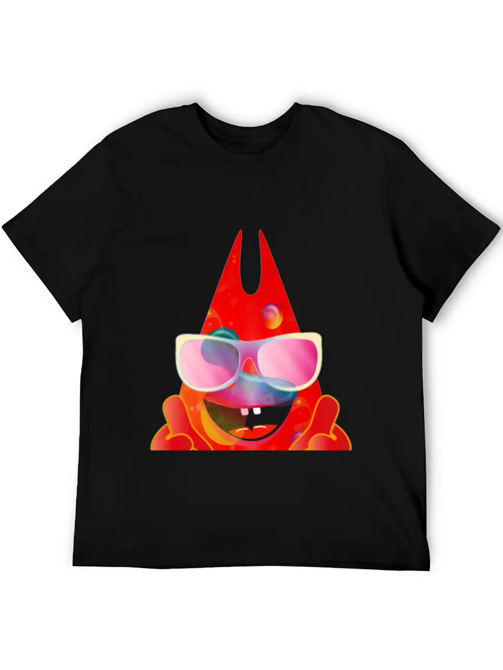 Cool Laughing Lava Lamp Devil With Sunglasses Timeless Short Sleeve Tee – Comfy And Minimalist Design