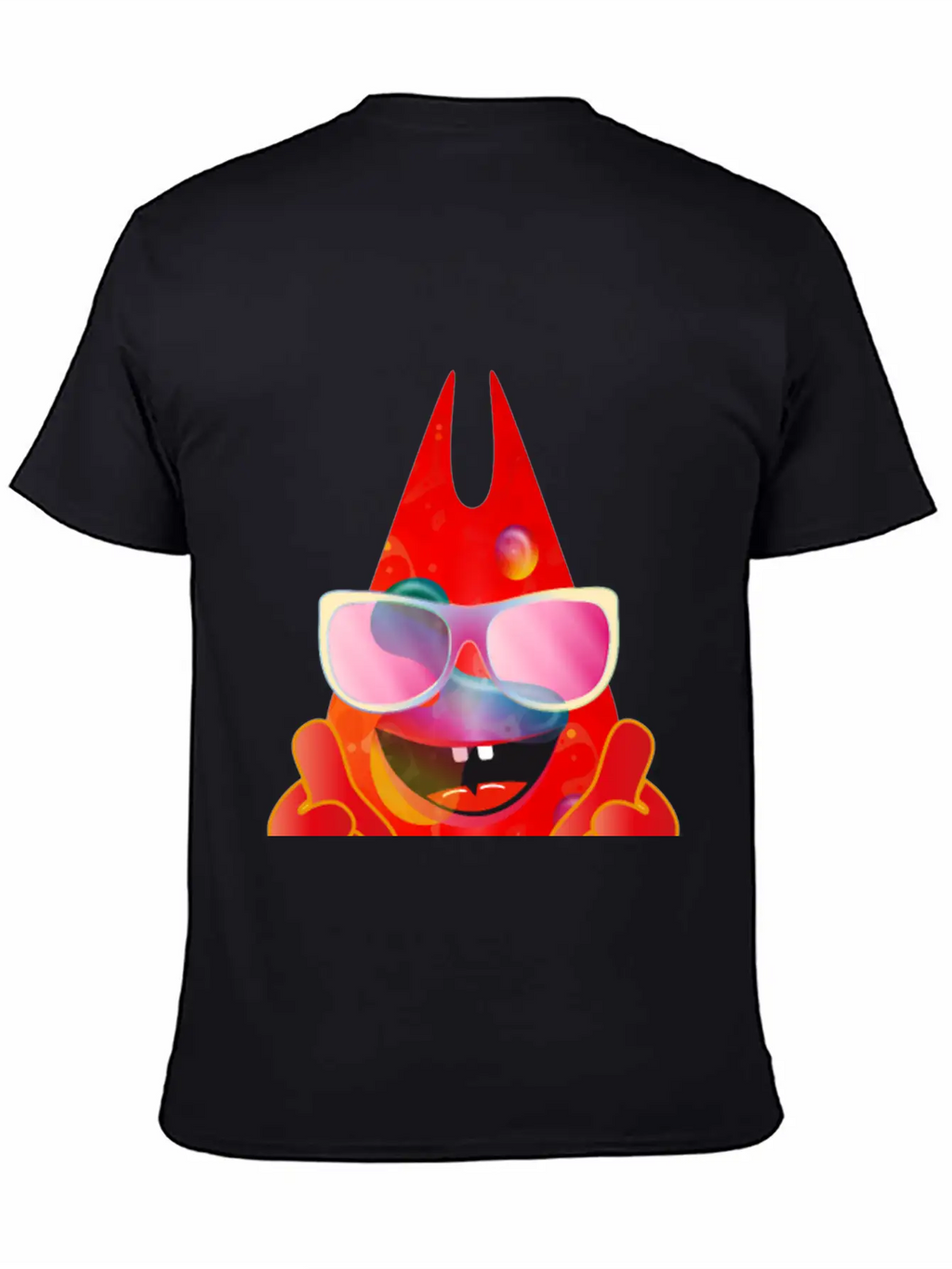 Cool Laughing Lava Lamp Devil With Sunglasses Timeless Short Sleeve Tee – Comfy And Minimalist Design