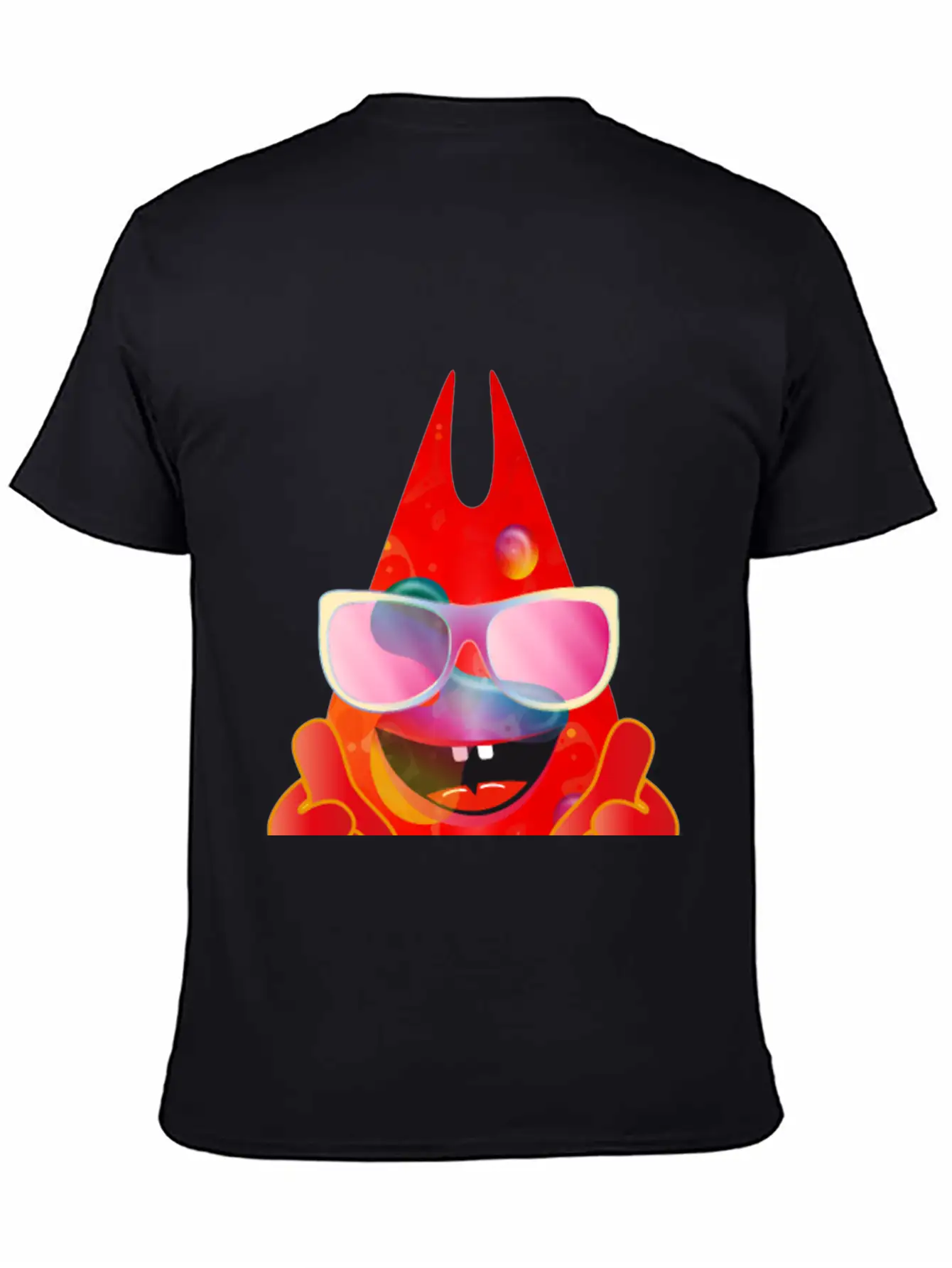 Cool Laughing Lava Lamp Devil With Sunglasses Timeless Short Sleeve Tee – Comfy And Minimalist Design