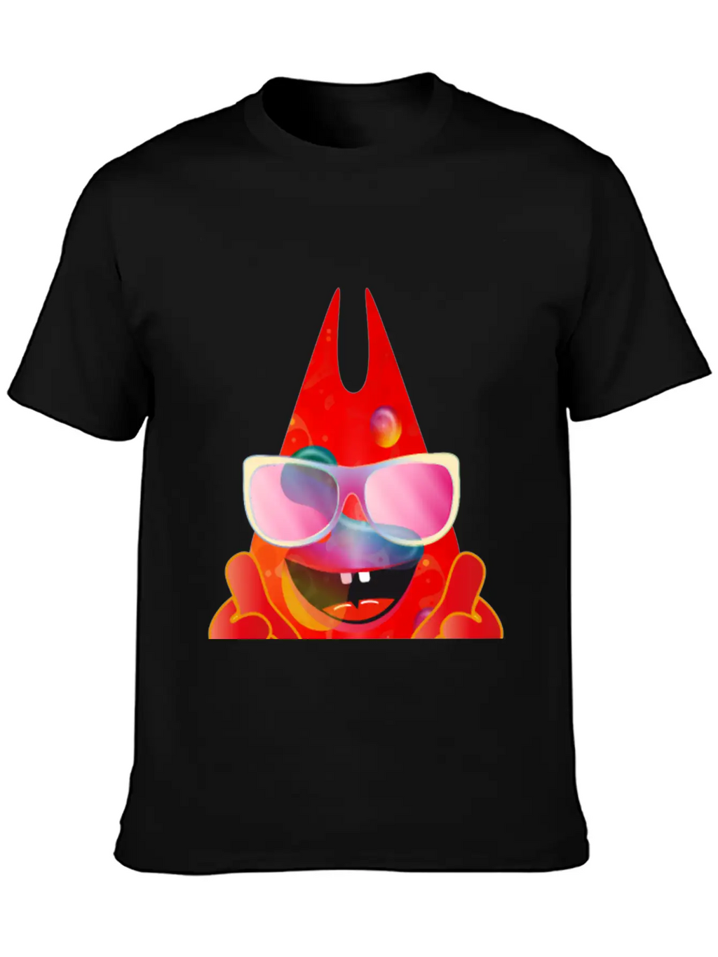 Cool Laughing Lava Lamp Devil With Sunglasses Timeless Short Sleeve Tee – Comfy And Minimalist Design