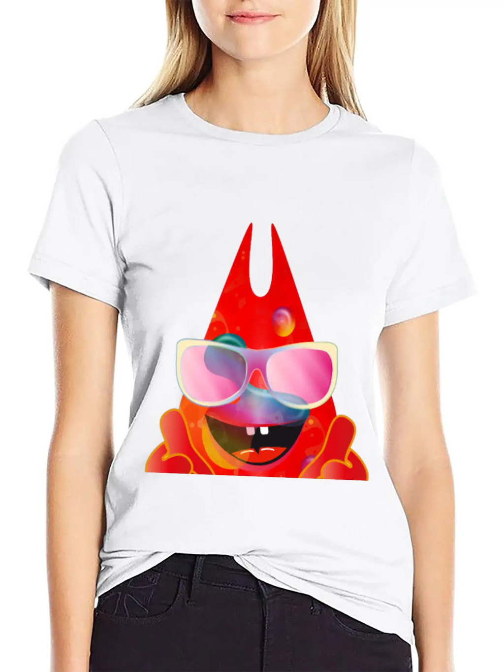 Cool Laughing Lava Lamp Devil With Sunglasses Timeless Short Sleeve Tee – Comfy And Minimalist Design