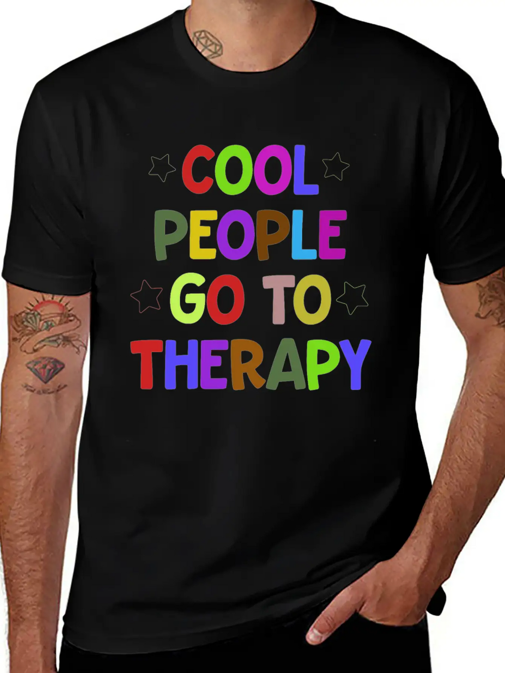 Cool People Go To Therapy Mental Health Fun Gift Relaxed Everyday Tee – Lightweight And Durable Cotton