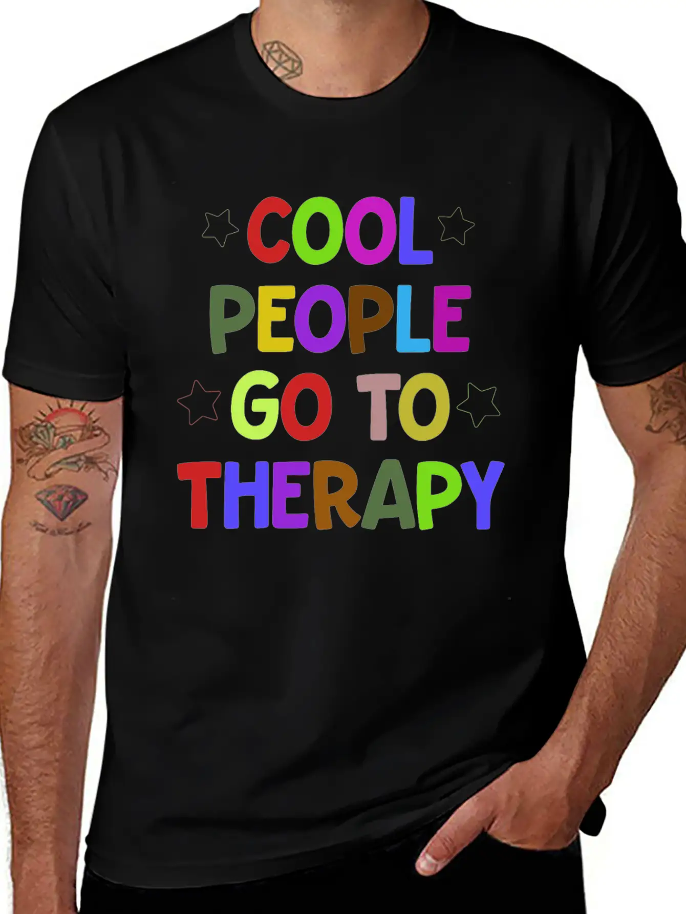 Cool People Go To Therapy Mental Health Fun Gift Relaxed Everyday Tee – Lightweight And Durable Cotton