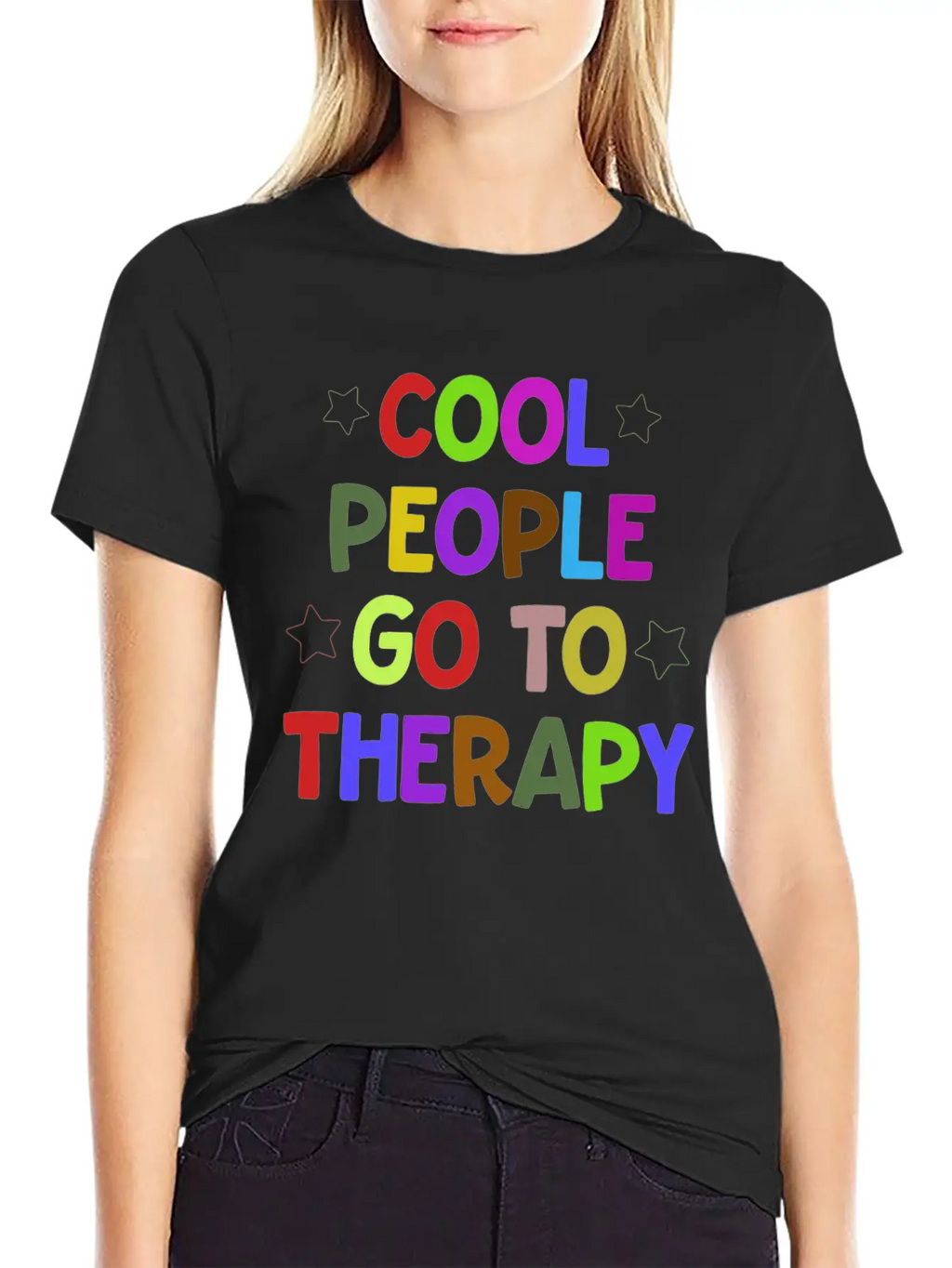 Cool People Go To Therapy Mental Health Fun Gift Relaxed Everyday Tee – Lightweight And Durable Cotton