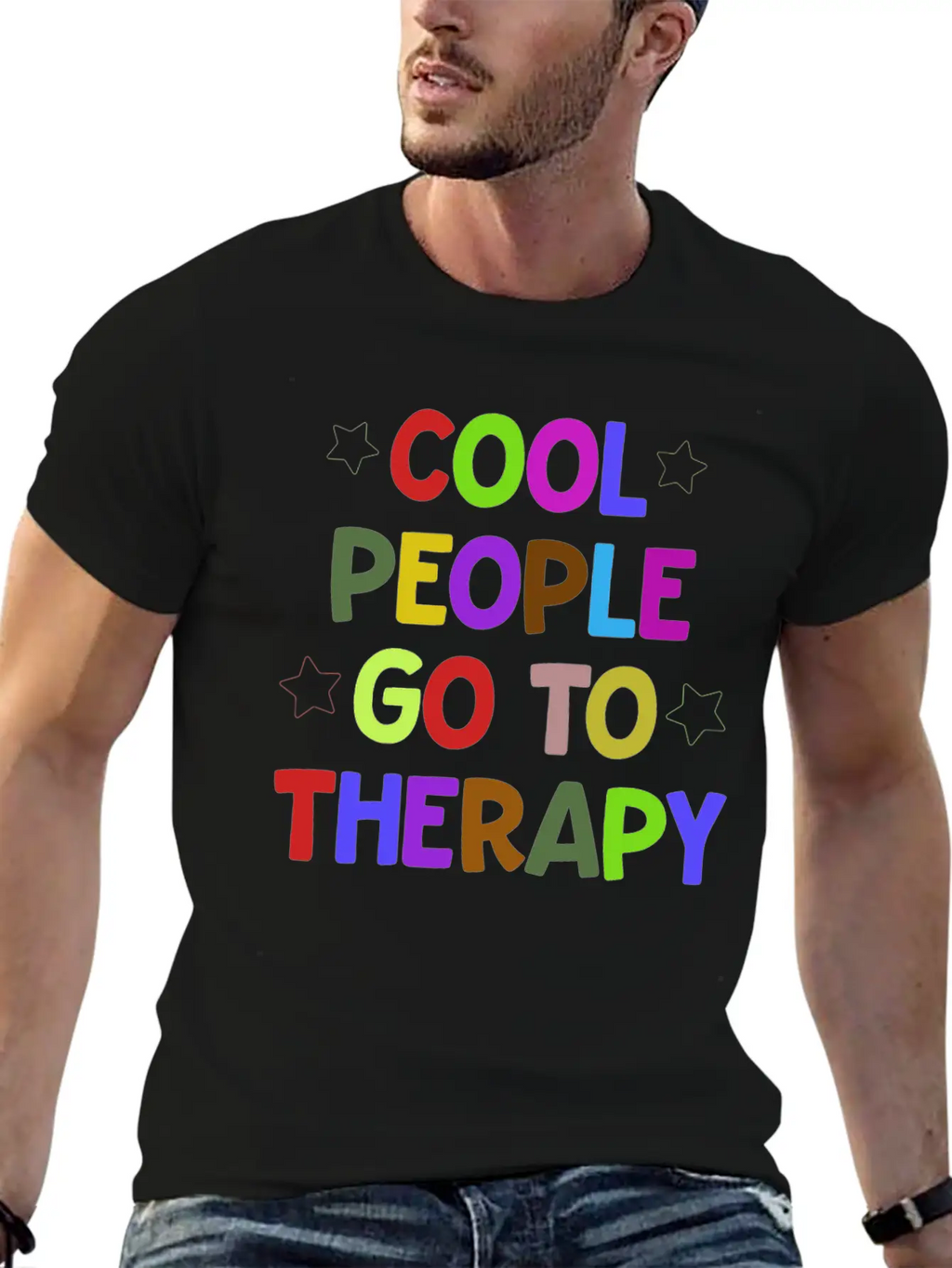 Cool People Go To Therapy Mental Health Fun Gift Relaxed Everyday Tee – Lightweight And Durable Cotton