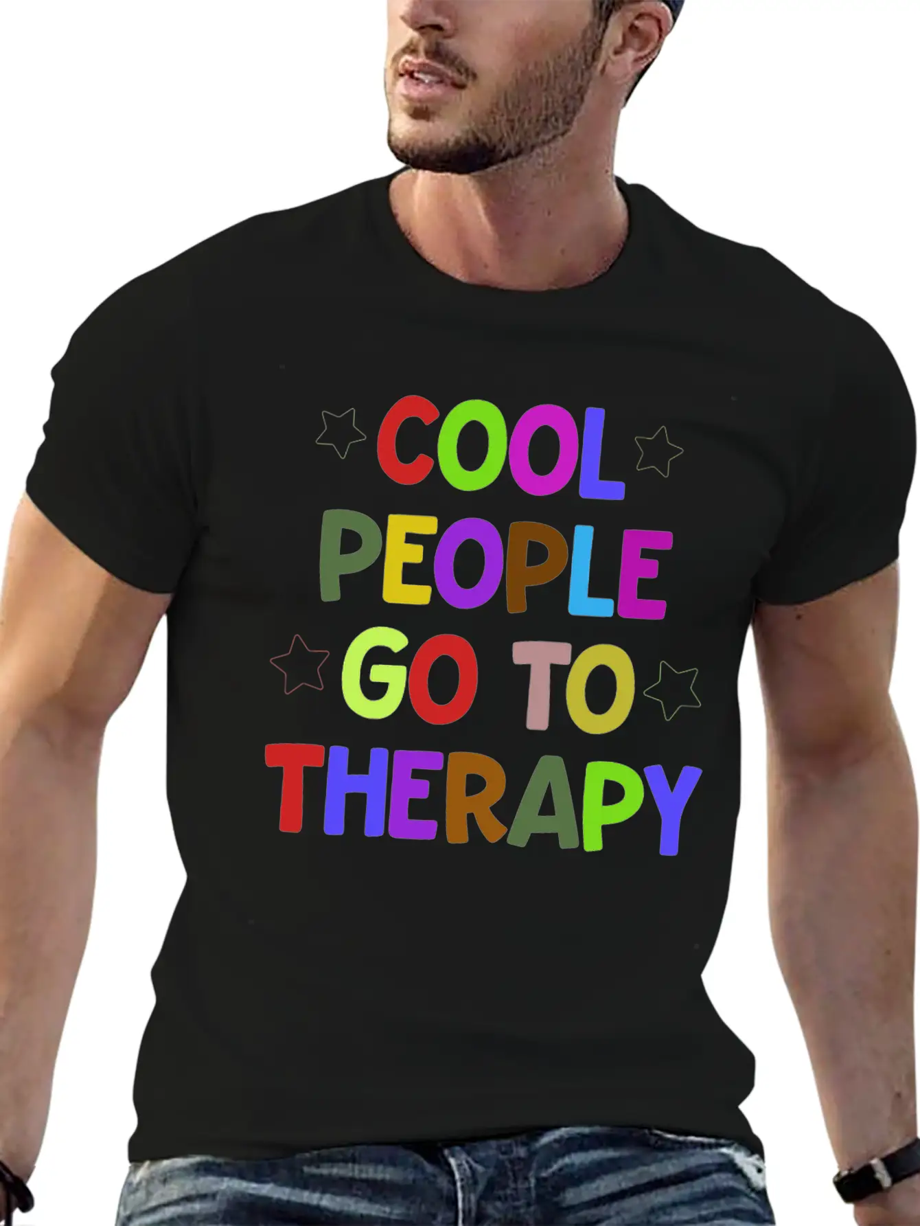 Cool People Go To Therapy Mental Health Fun Gift Relaxed Everyday Tee – Lightweight And Durable Cotton