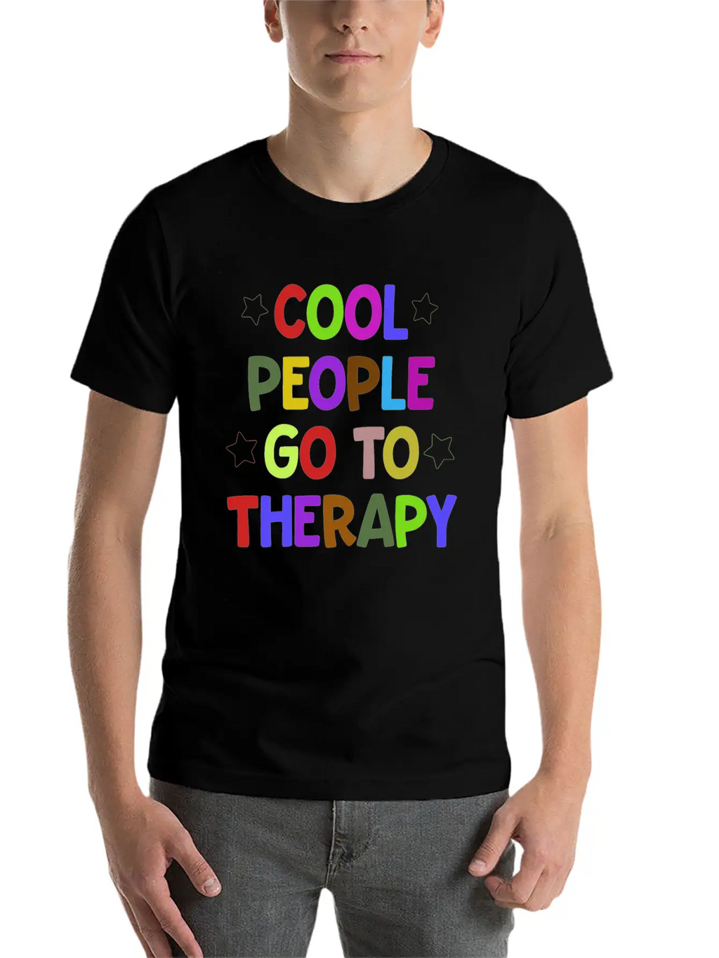Cool People Go To Therapy Mental Health Fun Gift Relaxed Everyday Tee – Lightweight And Durable Cotton