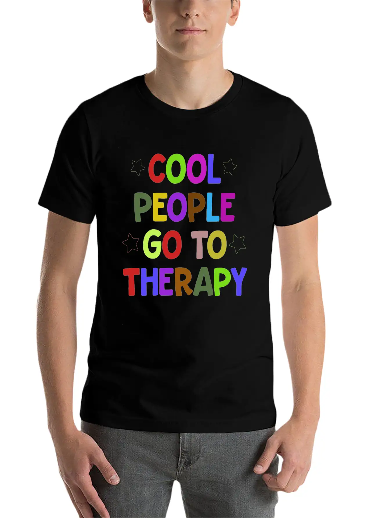 Cool People Go To Therapy Mental Health Fun Gift Relaxed Everyday Tee – Lightweight And Durable Cotton